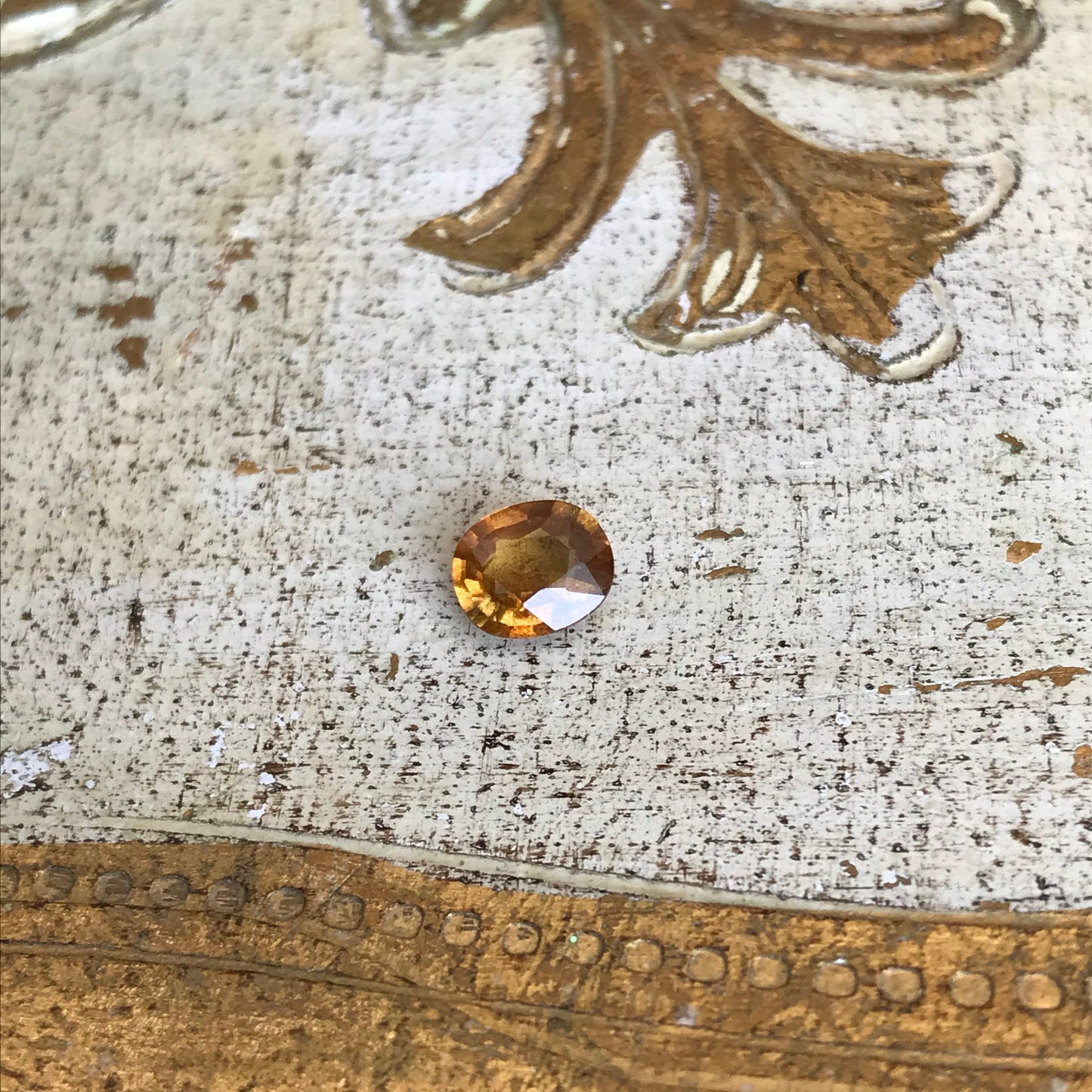 Natural Rusty Orange Sapphire 6.6x5.6mm 1 Carat Oval Cut Faceted Gem Loose Unmounted Gemstone Earth Mined Likely Unheated No Heat