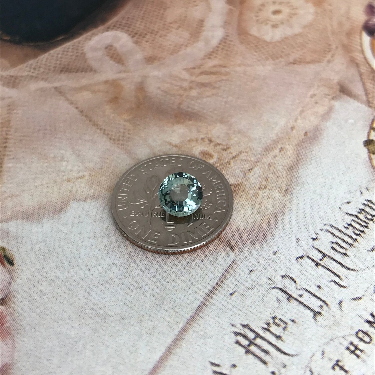 Natural Blue Green Sapphire 6.3mm Round Cut Corundum 1.23 carats Faceted Loose Unmounted Gem Gemstone Earth Mined Genuine