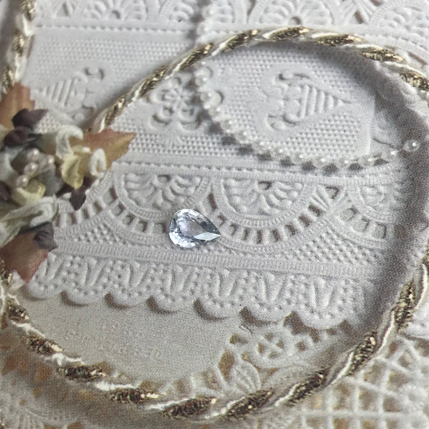 Natural Violet  Blue Sapphire 0.69 carat 6.5 x 4.7 mm Pear Cut, Faceted Loose Gemstone Light Purple Unmounted Gem 6.5 x 5mm