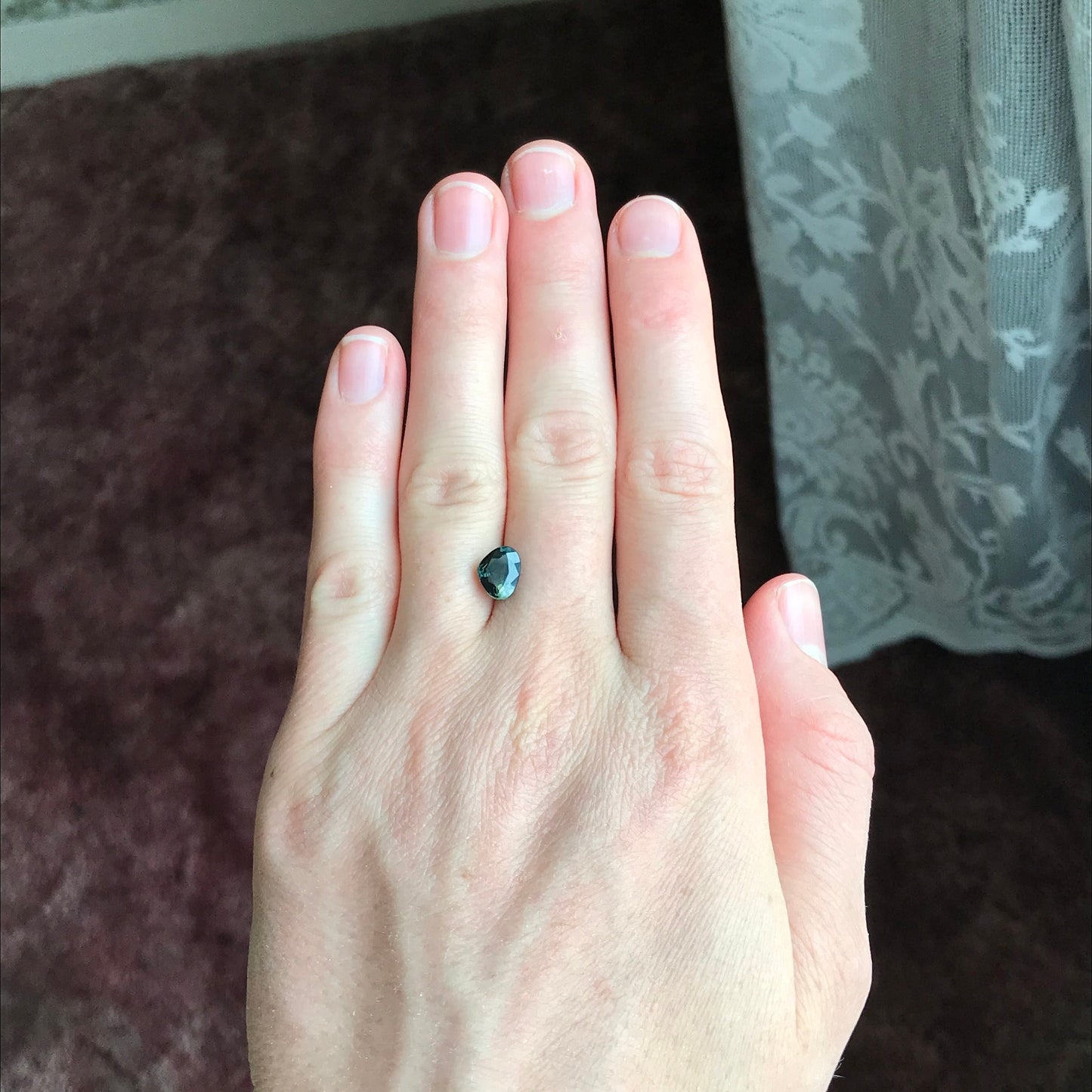 Natural Dark Green Blue Sapphire 8x6mm 2 Carat Gemstone Fat Pear Tear Drop Corundum Faceted Loose Unmounted