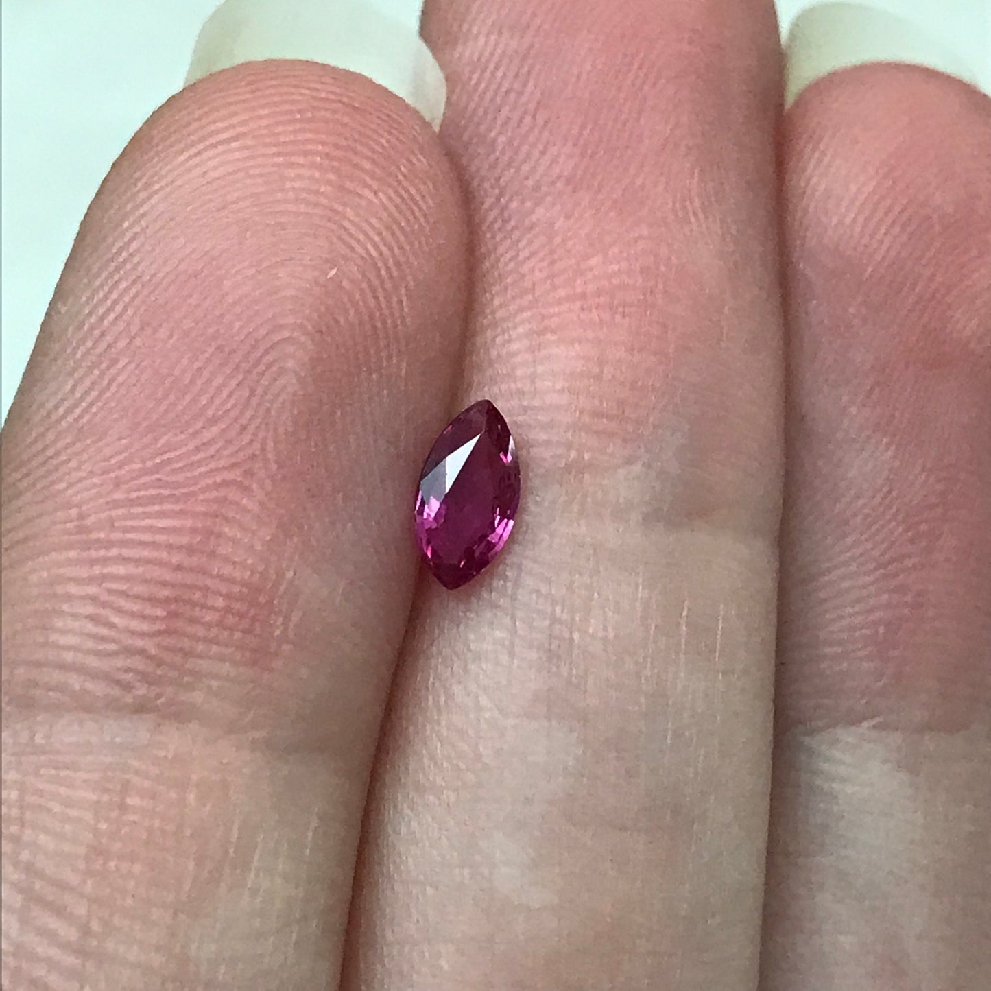 Marquise Natural Ruby 0.41 Carat, 6.5x3.5mm Gemstone, Loose Faceted July Birthstone Heated Pink Red Ruby