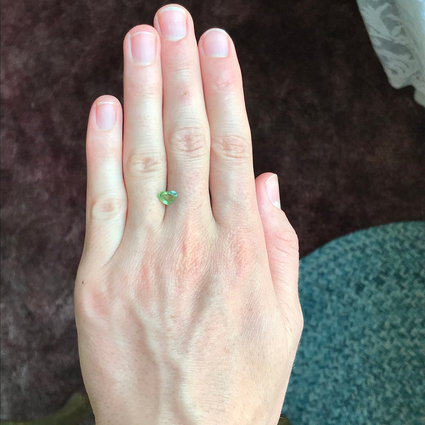 Natural Green Sapphire 5.3x7.1 mm Heart Cut 0.90 Carat Faceted Loose Unmounted Gemstone Genuine Earth Mined Gem