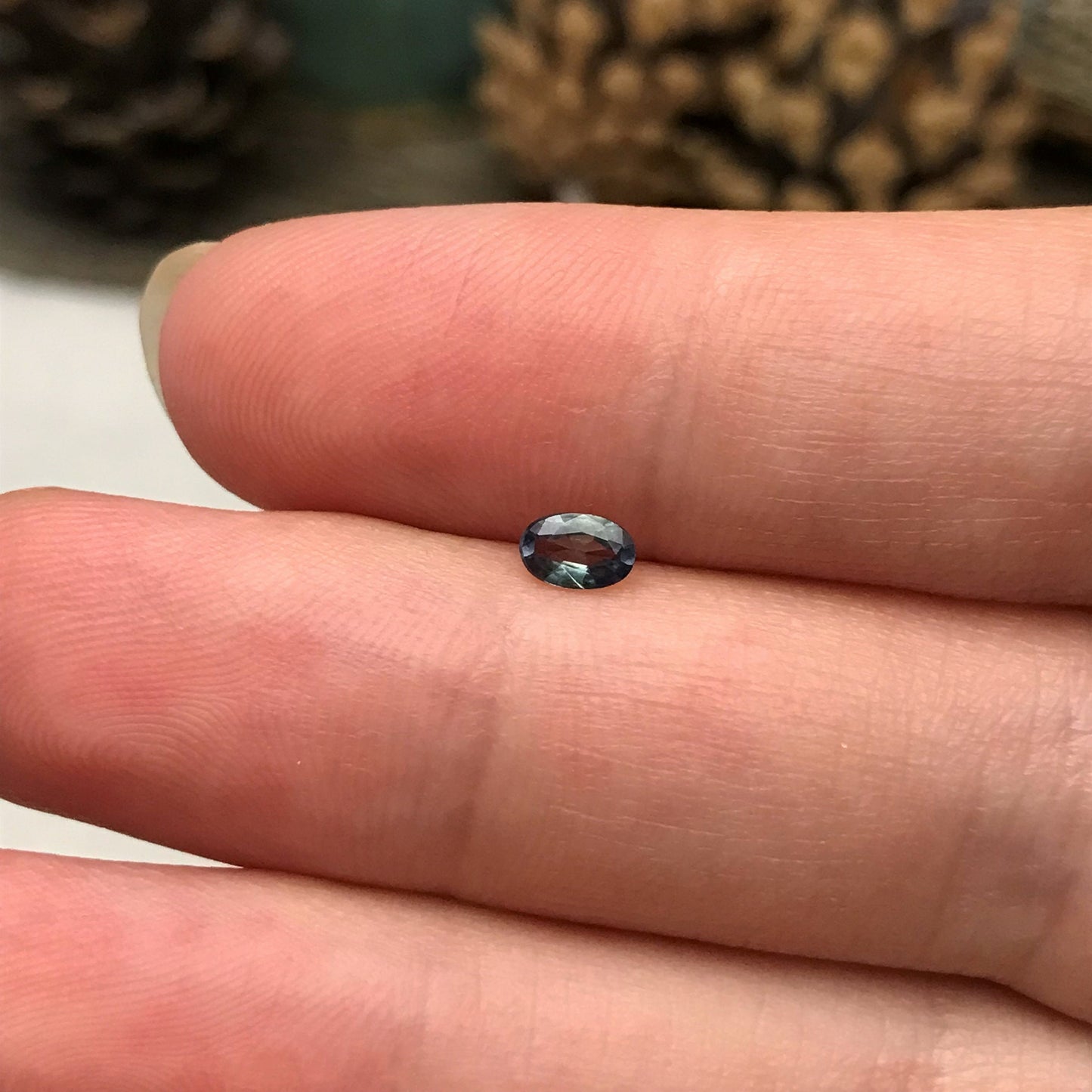 0.27cts Natural Alexandrite Chrysoberyl 5x3mm Blue Green Purple Loose Real Gemstone Faceted Gem Rare Carat Color Change Oval