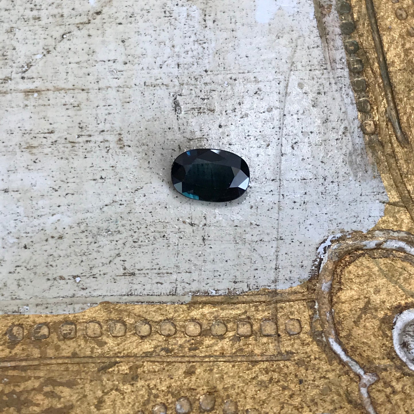 Natural Dark Teal Blue Sapphire 7.8x5mm Oval 1.04 Carat Unheated Faceted Loose Unmounted Gemstone Earth Mined Gem US Seller- Reclaimed