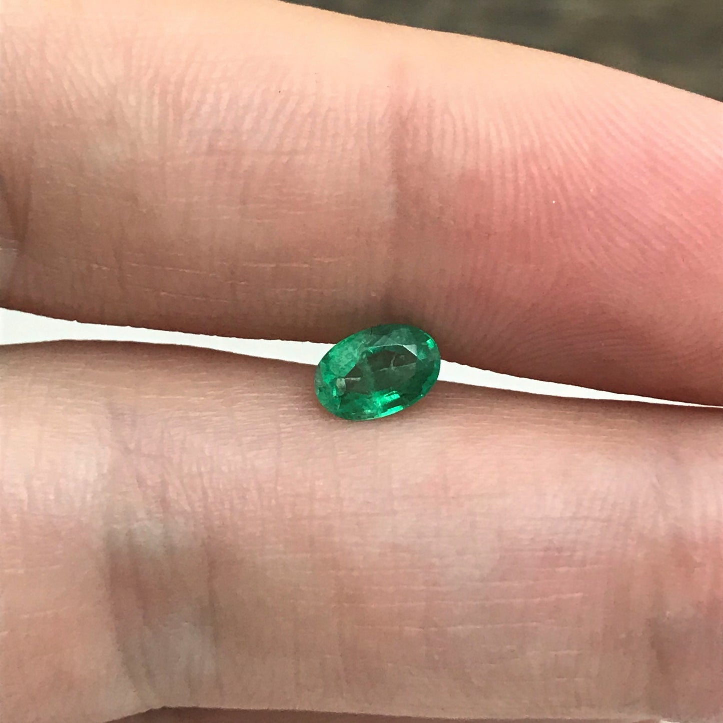 0.42cts Natural Emerald 6x4mm Oval Cut Faceted Gem Precious Gemstone Loose Recycled Gemstone