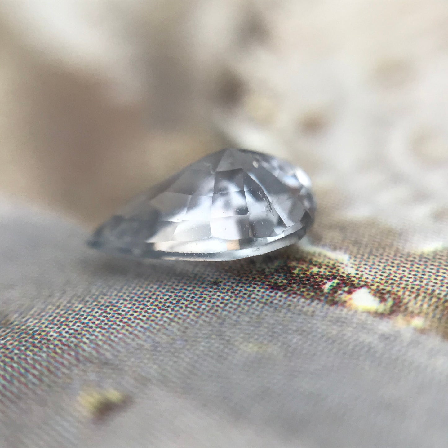 Natural Violet  Blue Sapphire 0.69 carat 6.5 x 4.7 mm Pear Cut, Faceted Loose Gemstone Light Purple Unmounted Gem 6.5 x 5mm