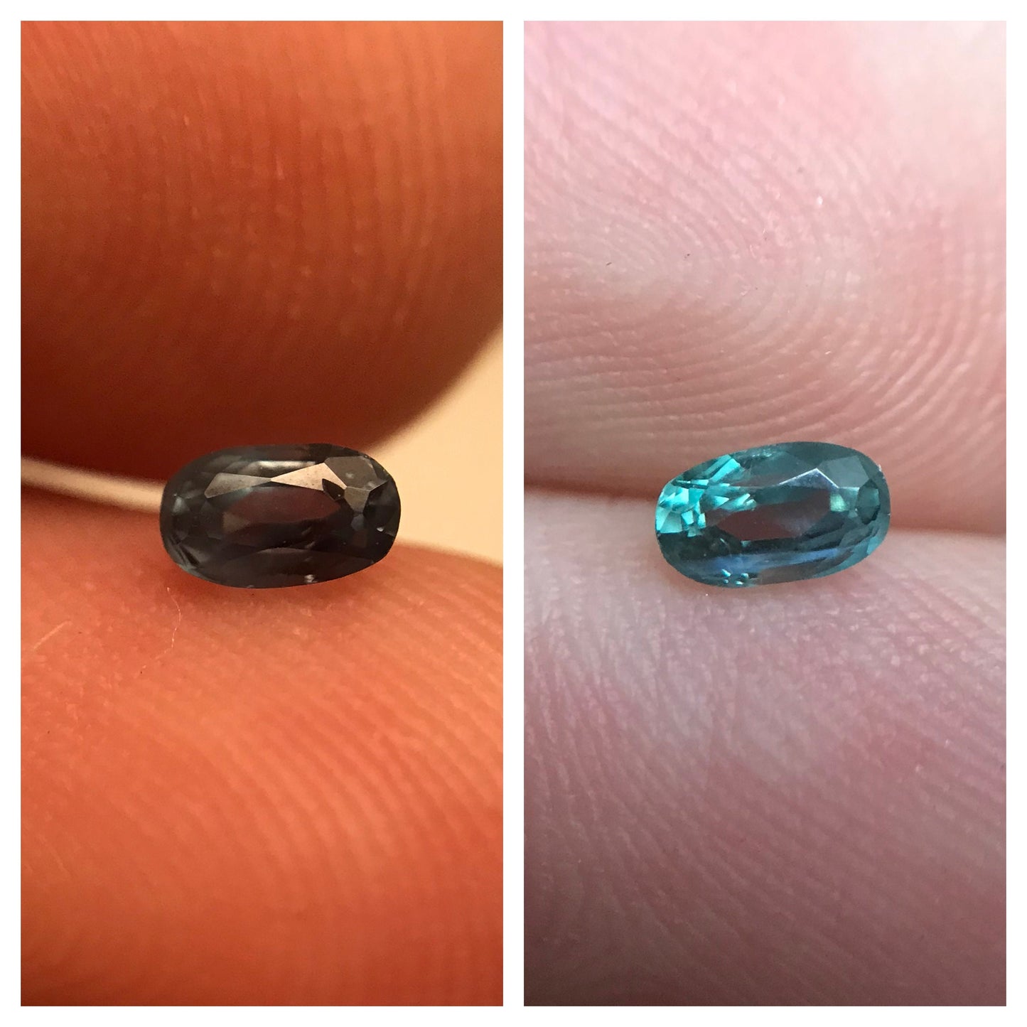 0.25cts Natural Alexandrite Chrysoberyl 4.3x2.5mm Blue Green Purple Loose Gemstone Faceted Gem Rare, Color Change Oval