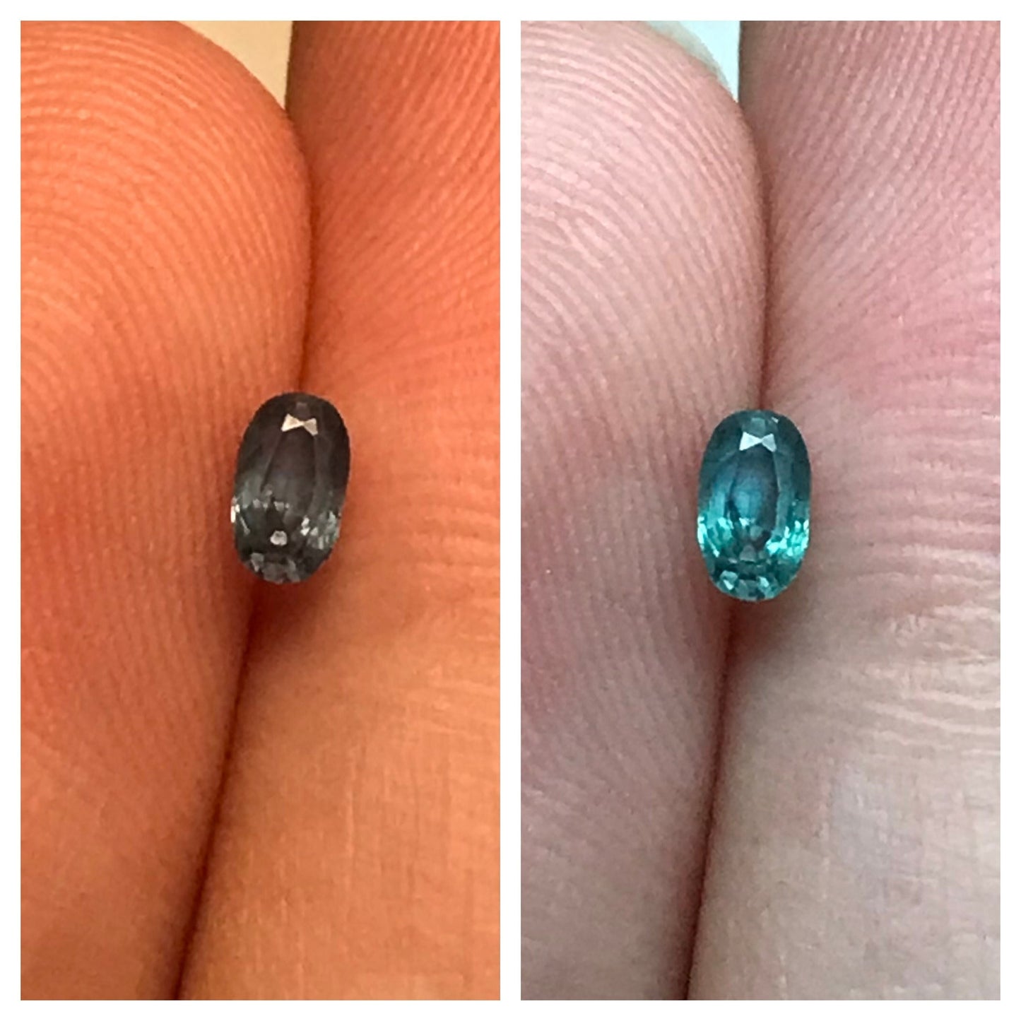 0.25cts Natural Alexandrite Chrysoberyl 4.3x2.5mm Blue Green Purple Loose Gemstone Faceted Gem Rare, Color Change Oval