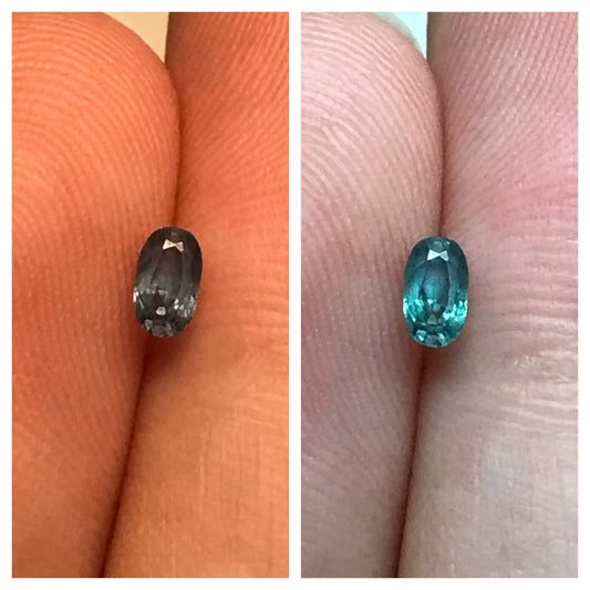 0.25cts Natural Alexandrite Chrysoberyl 4.3x2.5mm Blue Green Purple Loose Gemstone Faceted Gem Rare, Color Change Oval