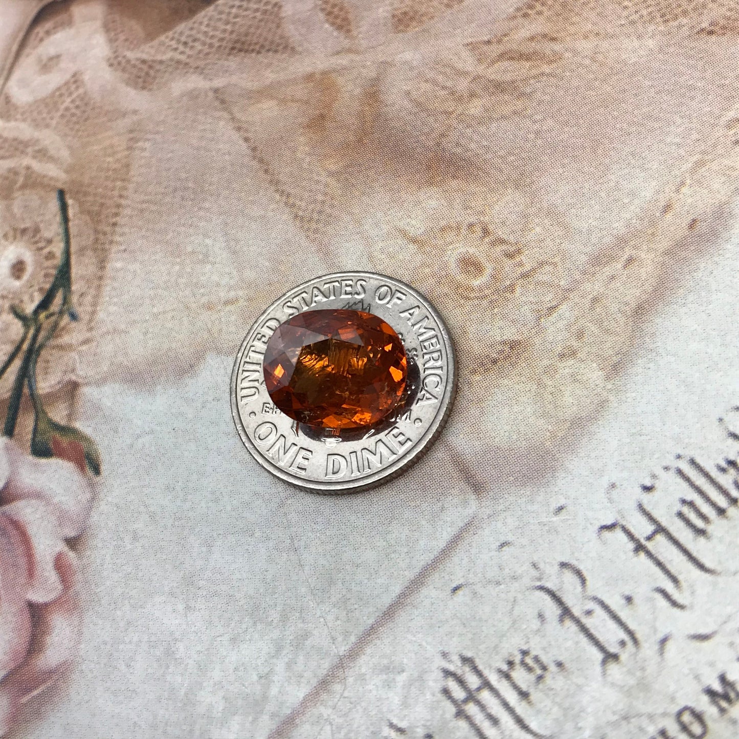 Natural Mandarin Spessartite Garnet 3.20 carat 10.4x8.6mm Faceted Oval Gemstone Unmounted Loose Gem Orange Garnet Genuine Earth Mined Stone