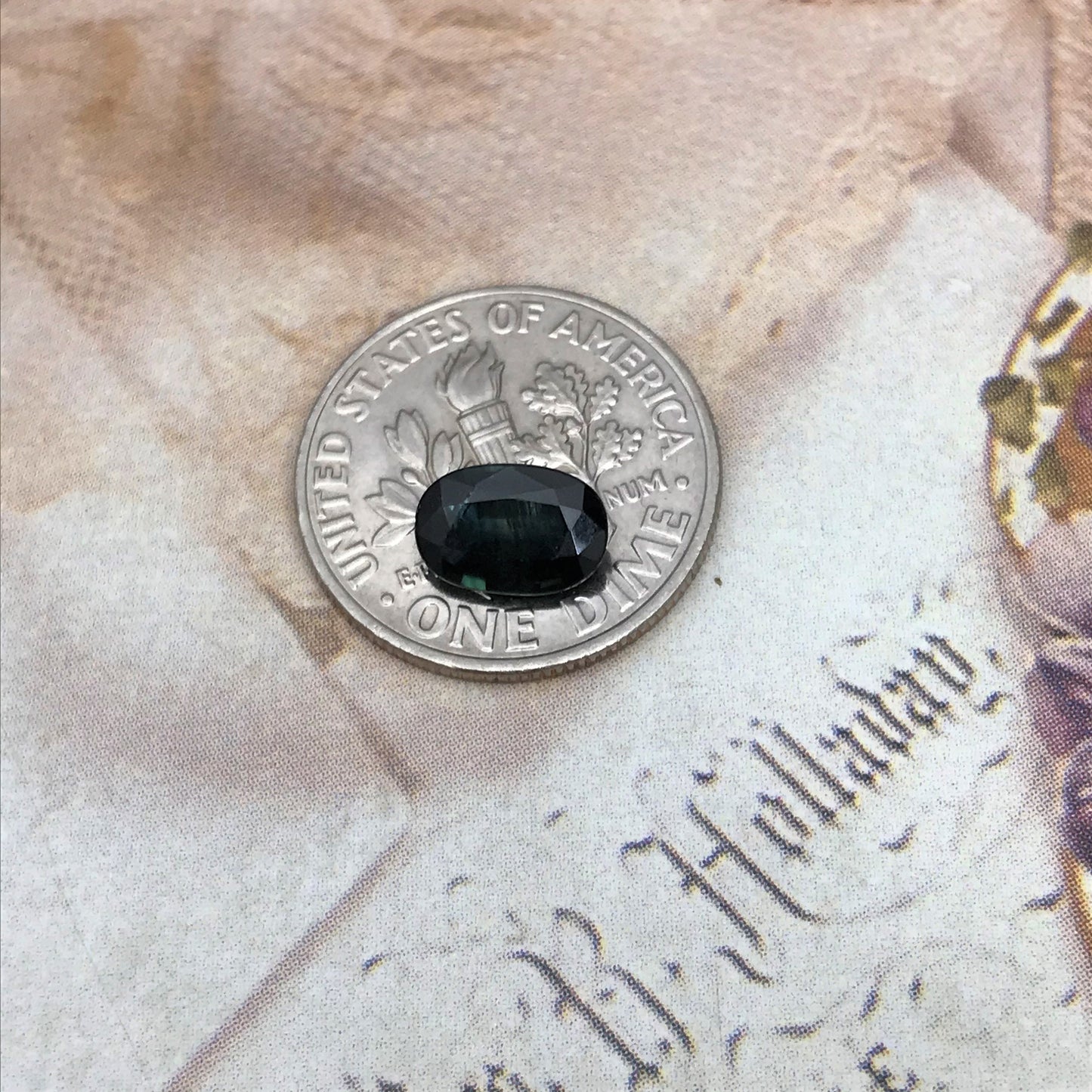 Natural Dark Teal Blue Sapphire 7.8x5mm Oval 1.04 Carat Unheated Faceted Loose Unmounted Gemstone Earth Mined Gem US Seller- Reclaimed