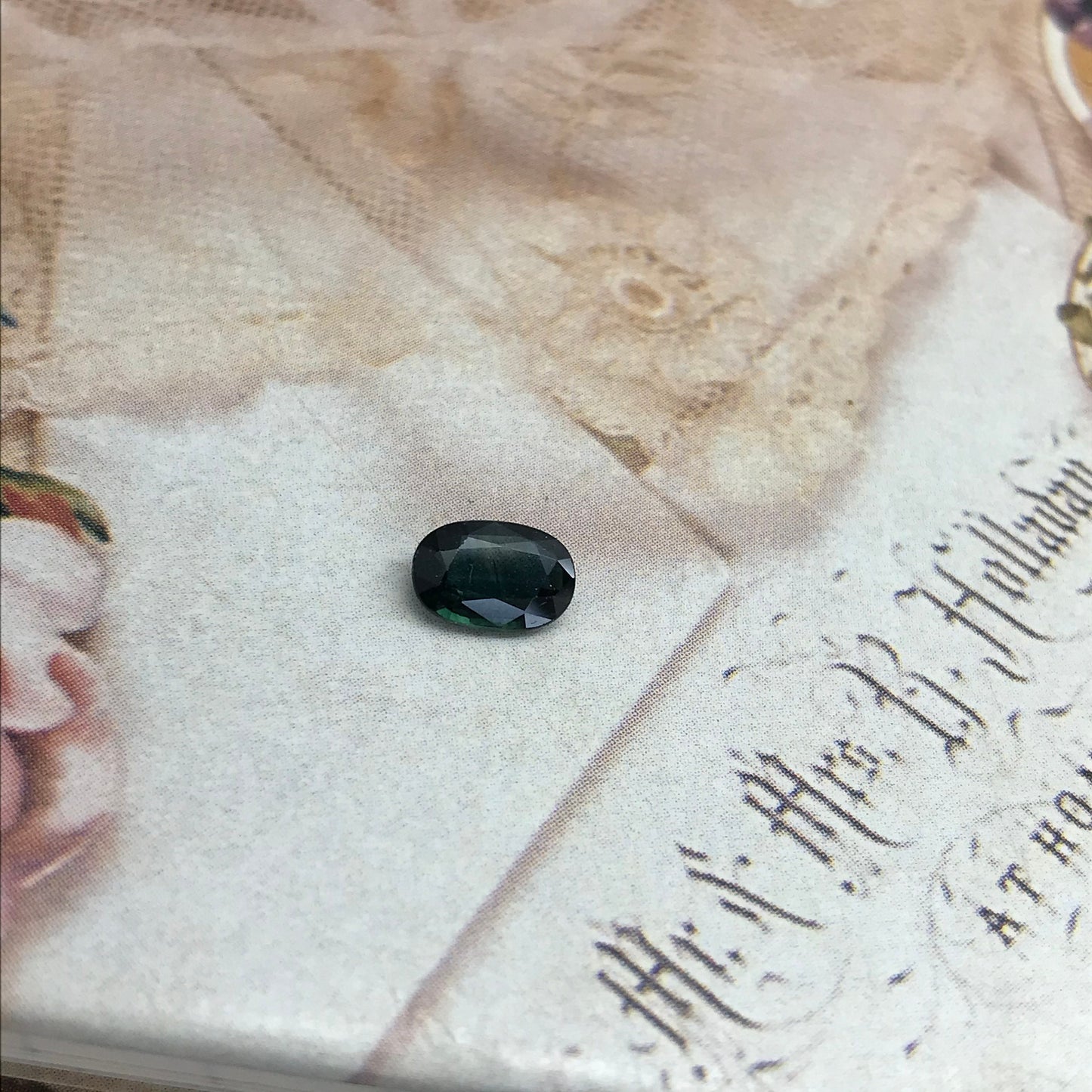 Natural Dark Teal Blue Sapphire 7.8x5mm Oval 1.04 Carat Unheated Faceted Loose Unmounted Gemstone Earth Mined Gem US Seller- Reclaimed