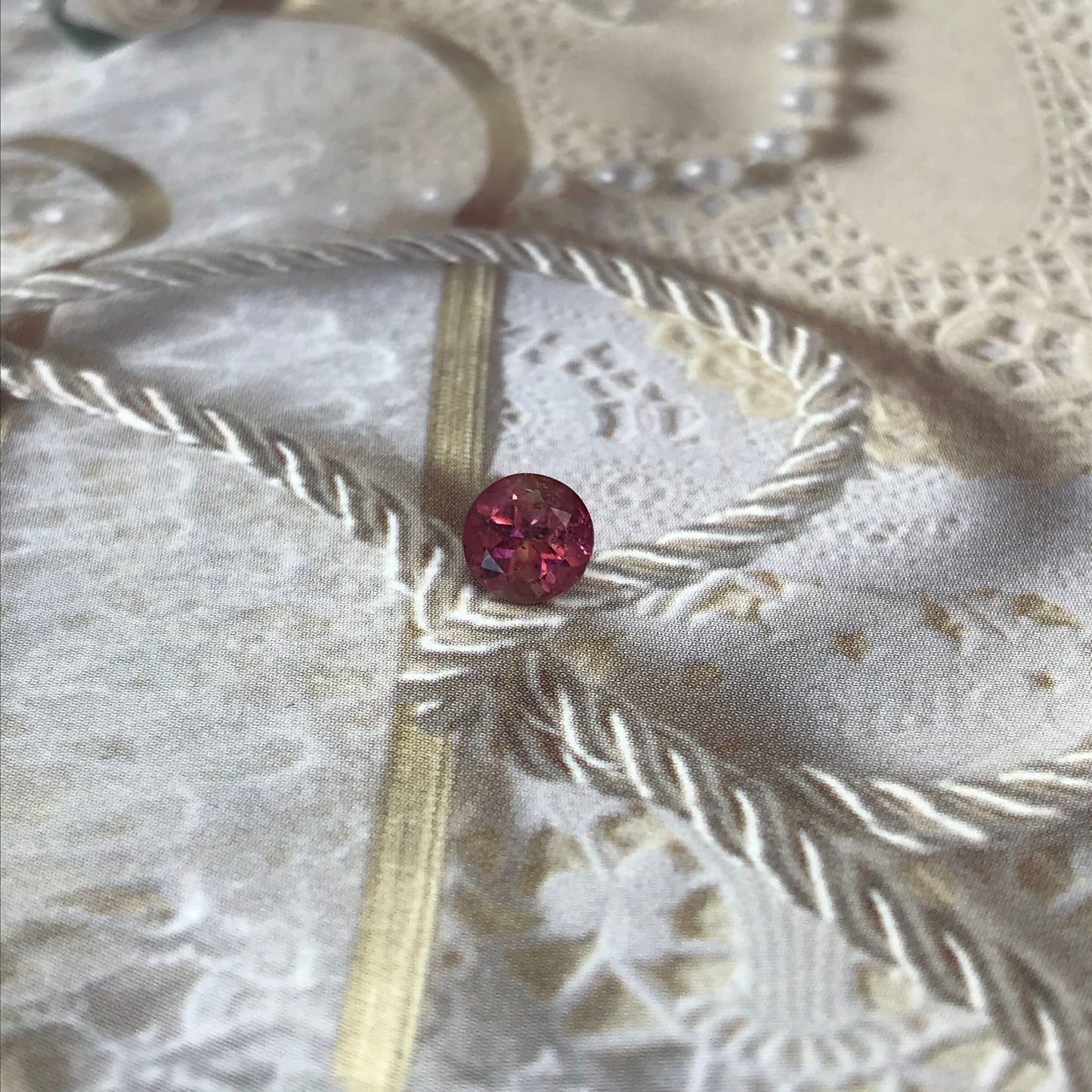 Pink Purple Tourmaline 0.90 carat 6mm Round Cut, Unmounted Faceted Loose Gemstone for Jewelry Setting