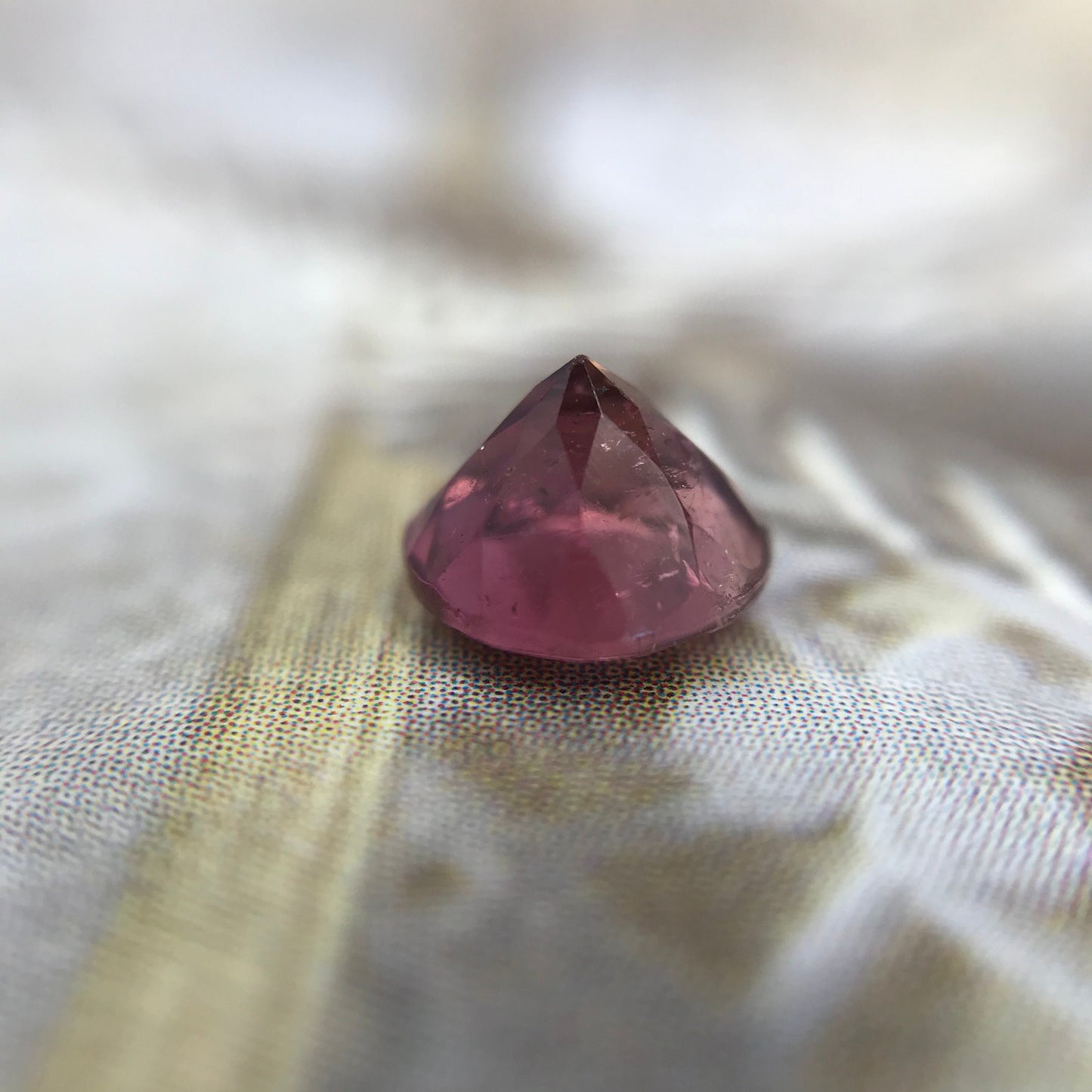 Pink Purple Tourmaline 0.90 carat 6mm Round Cut, Unmounted Faceted Loose Gemstone for Jewelry Setting