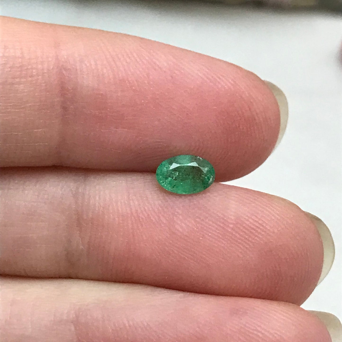 0.44cts Natural Emerald 6x4mm Oval Cut Faceted Gem Precious Gemstone Loose Recycled Gemstone