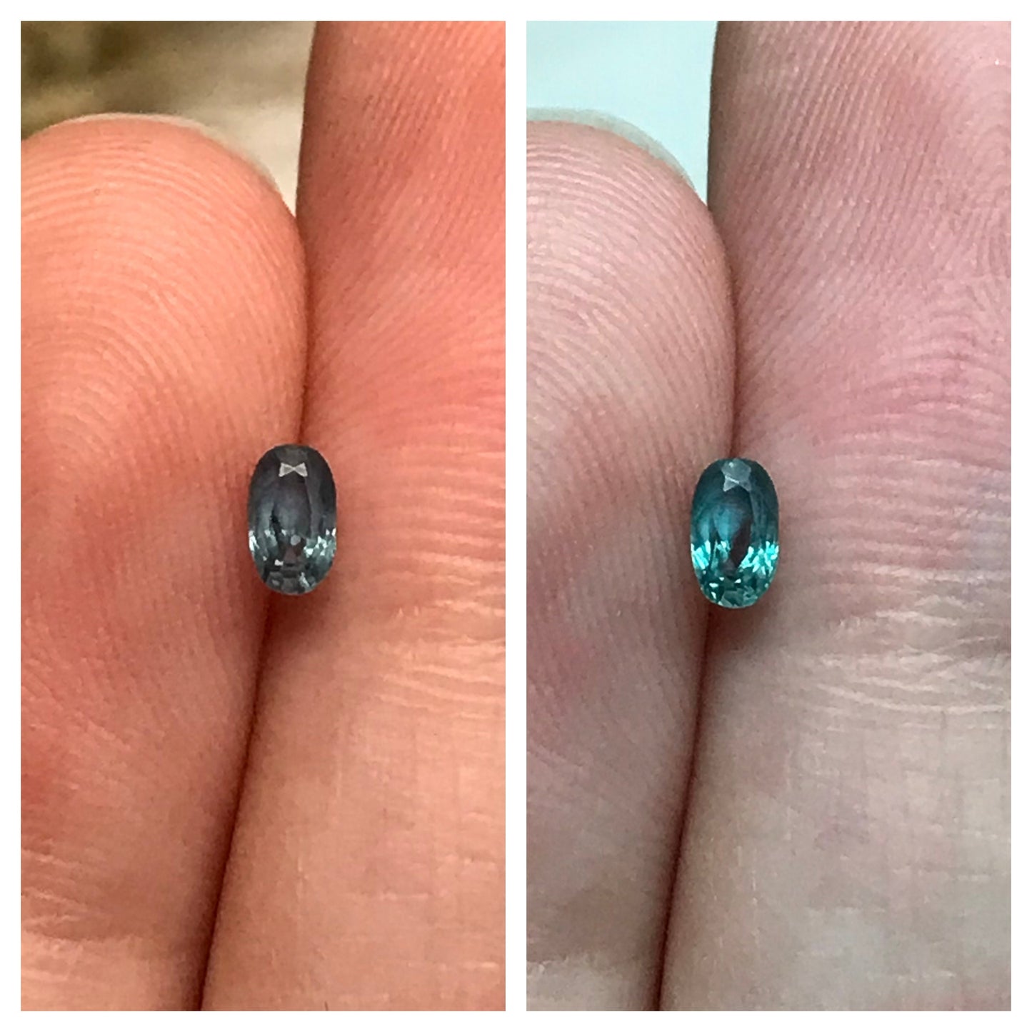 0.25cts Natural Alexandrite Chrysoberyl 4.3x2.5mm Blue Green Purple Loose Gemstone Faceted Gem Rare, Color Change Oval