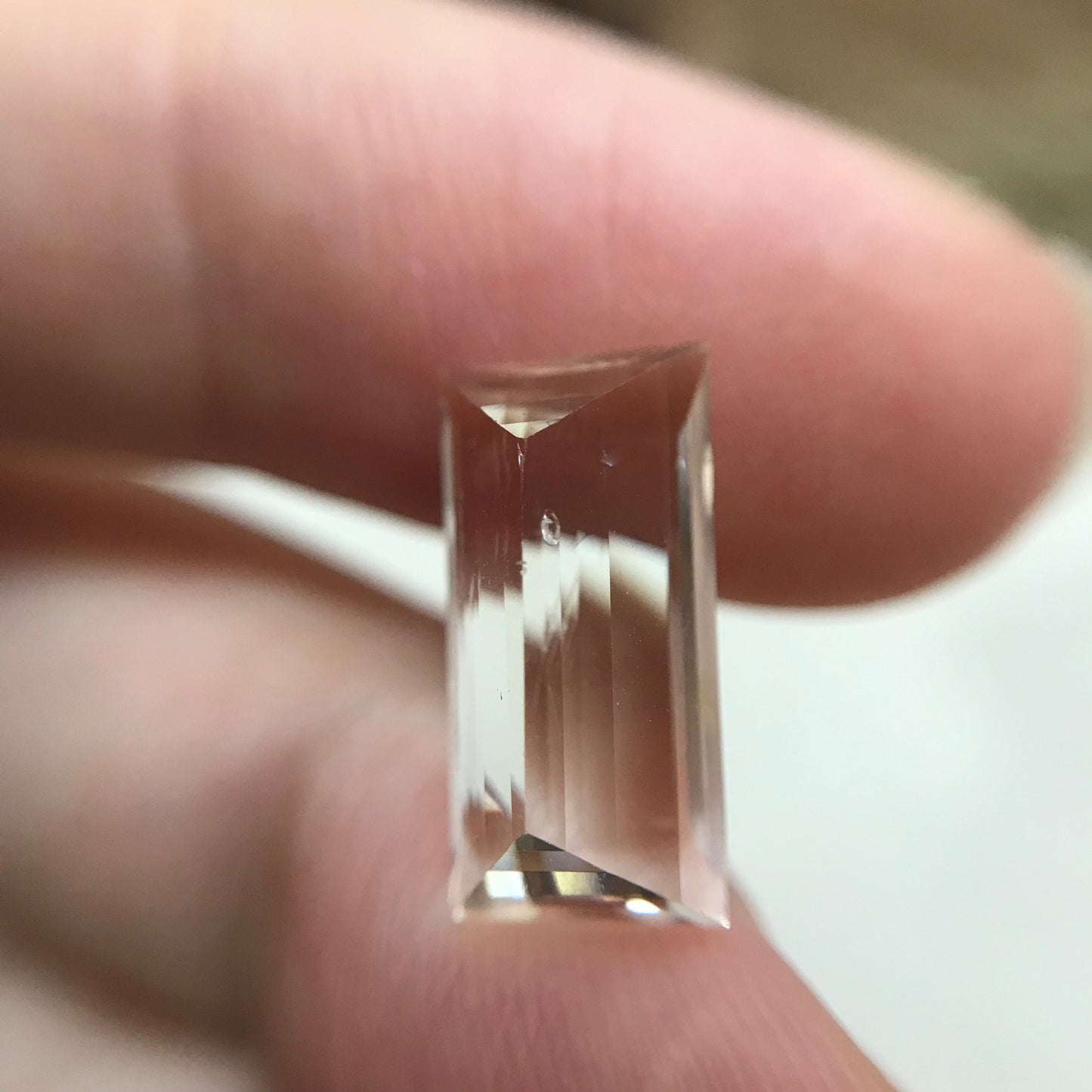 Yellow Scapolite, 14x7mm Baguette cut, 4.10 cts Cut loose Gemstone Faceted Gem Natural Gems