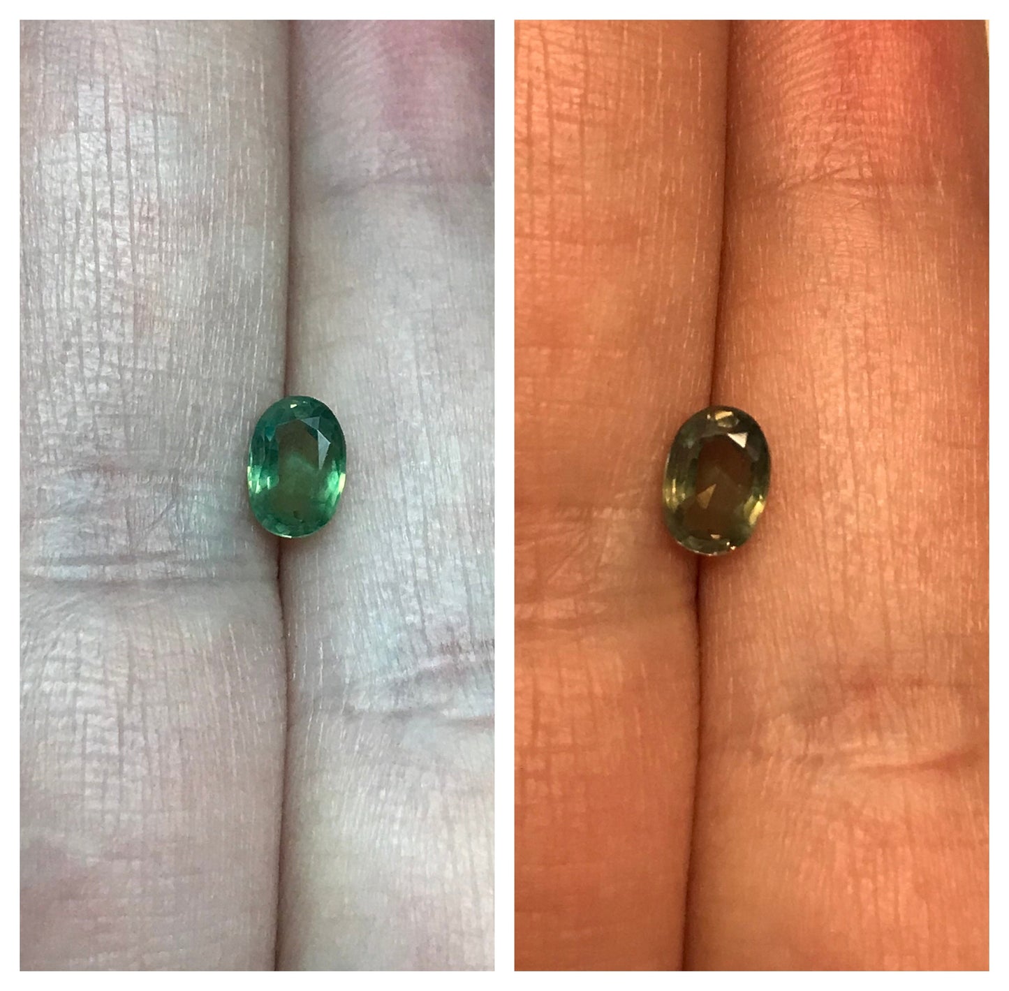 0.79 Carat Natural Alexandrite Chrysoberyl 6.1x4.3mm Loose Real Gemstone Faceted Gem Rare Color Change