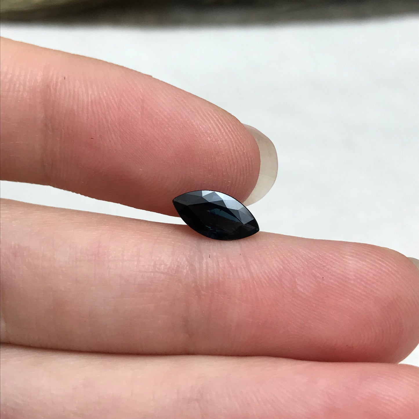 Natural Dark Blue Sapphire 10x5mm Marquise Cut, 1 ct Loose Blue Gem, Faceted Loose Recycled Gemstone US Seller
