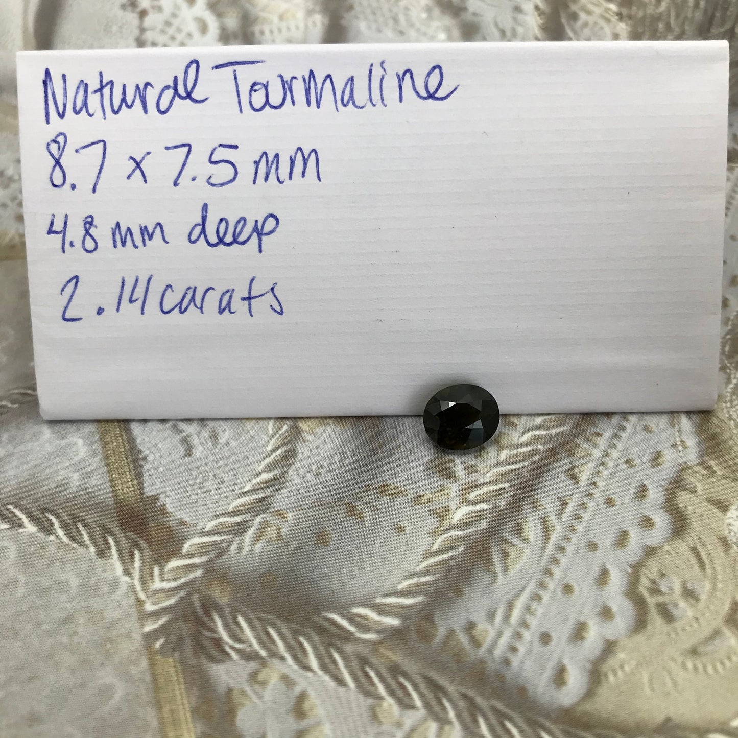 Natural Greenish Yellow Tourmaline 2.14 carats 8.7x7.5mm Oval Cut, Natural Faceted Unmounted loose gemstone