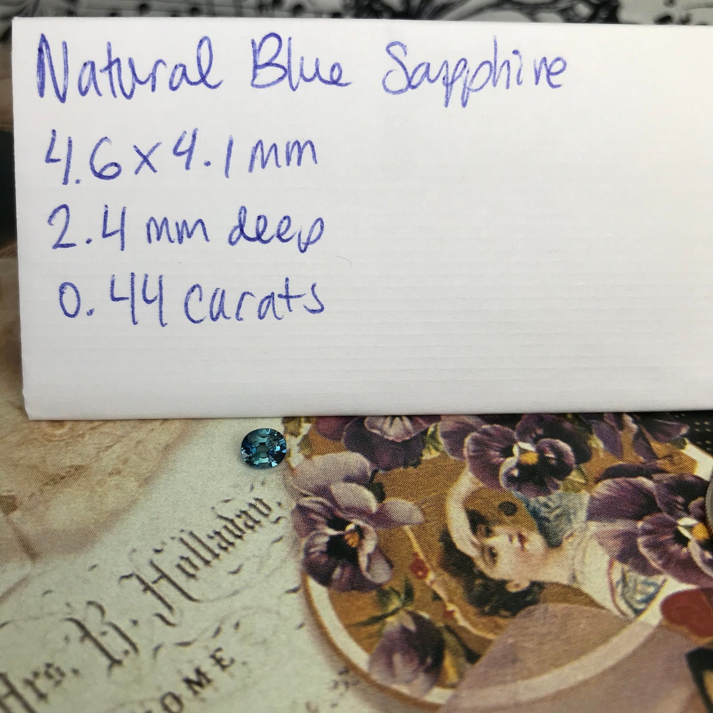 Natural Blue Sapphire 4.6x4mm 0.44 Carats Oval Cut Corundum, Unmounted Gem Faceted Loose Gemstone, US seller