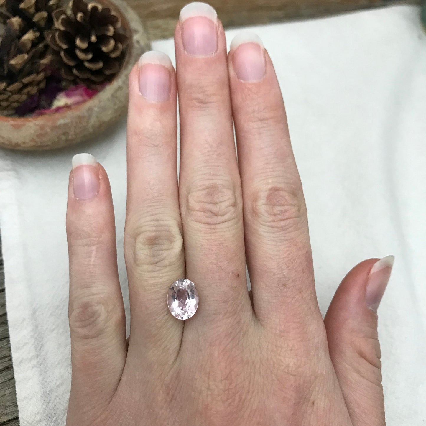 Pink Kunzite 10x8mm 3.13 carat Oval Cut Light Purple Pink Spodumene, Faceted Loose Gemstone, Morganite Substitute