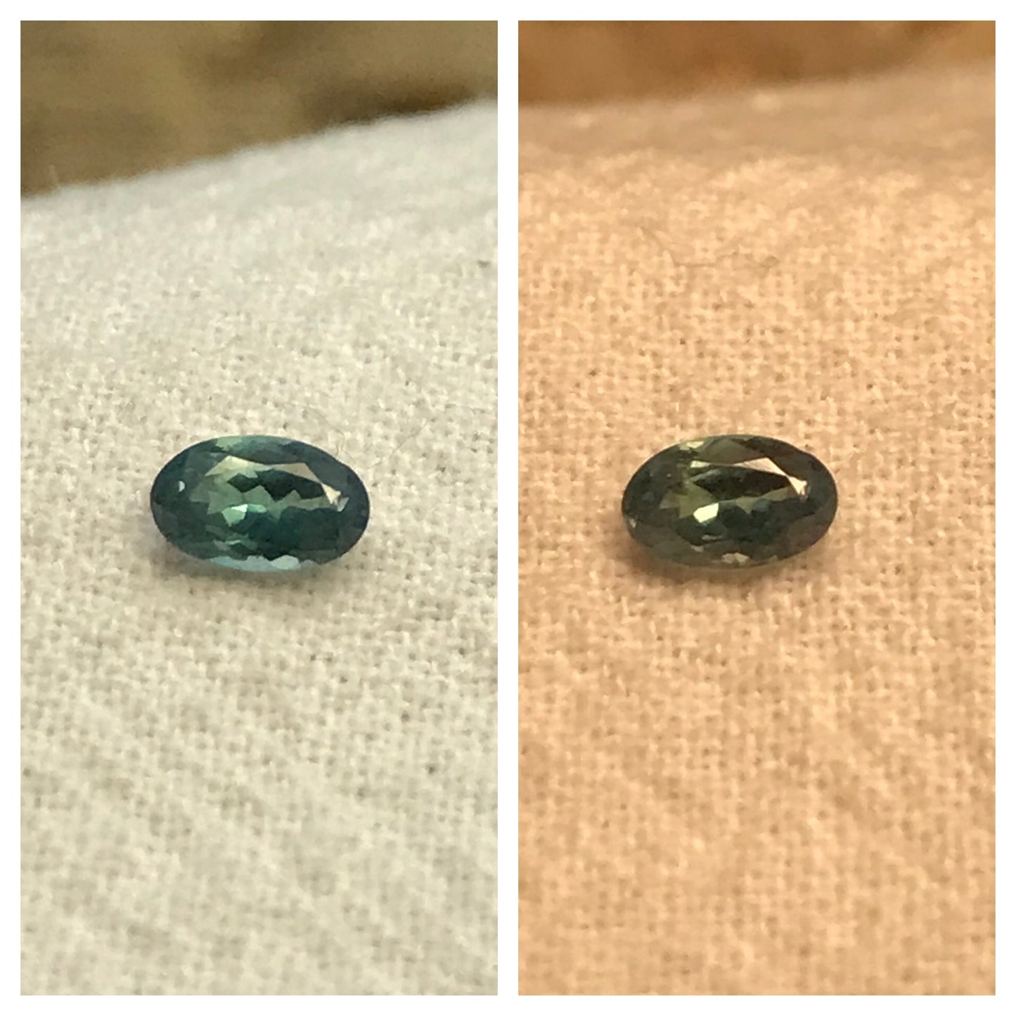 0.32 ct Natural Alexandrite Chrysoberyl 5x3mm Green Violet Loose Real Gemstone Faceted Gem Rare Carat Color Change Oval