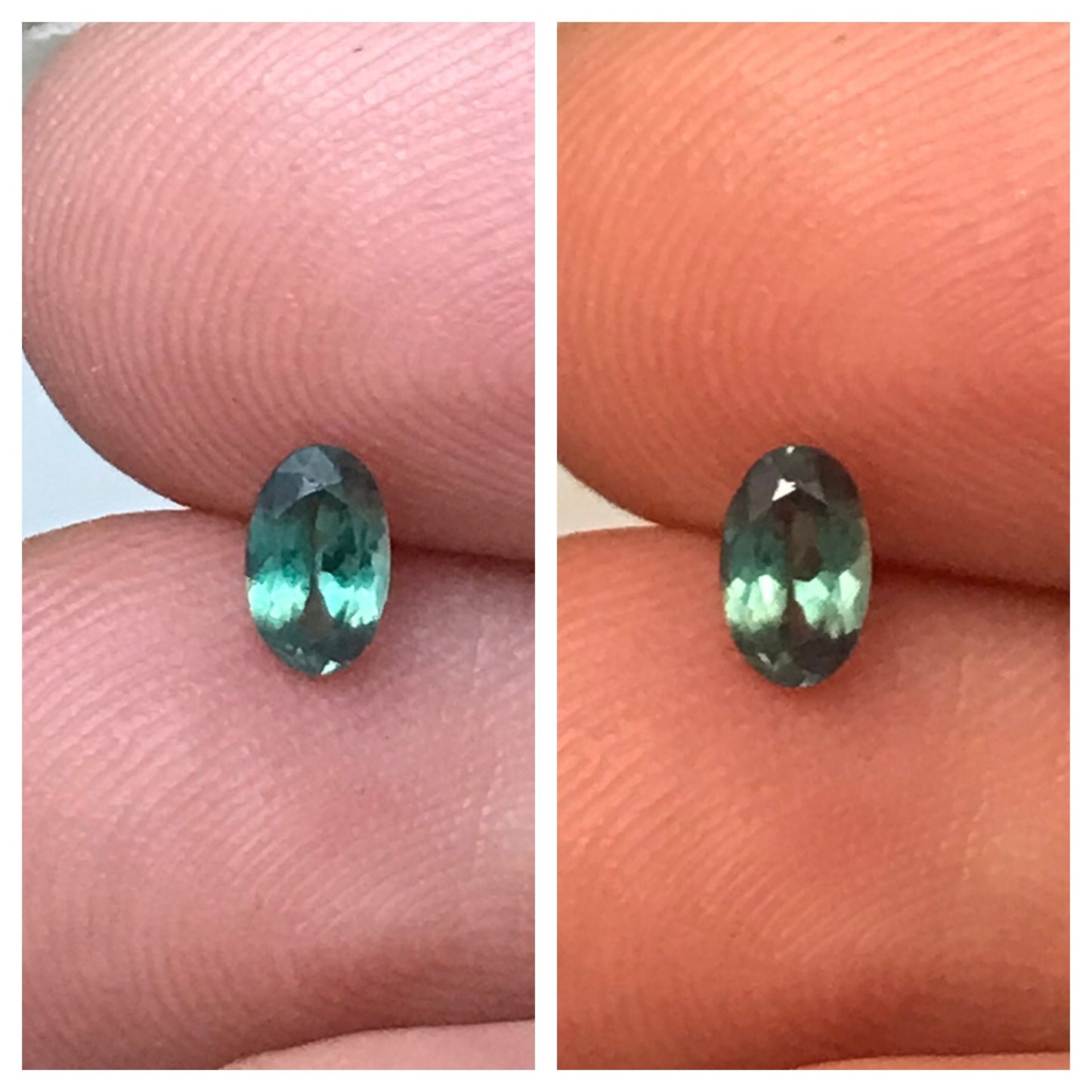 0.32 ct Natural Alexandrite Chrysoberyl 5x3mm Green Violet Loose Real Gemstone Faceted Gem Rare Carat Color Change Oval