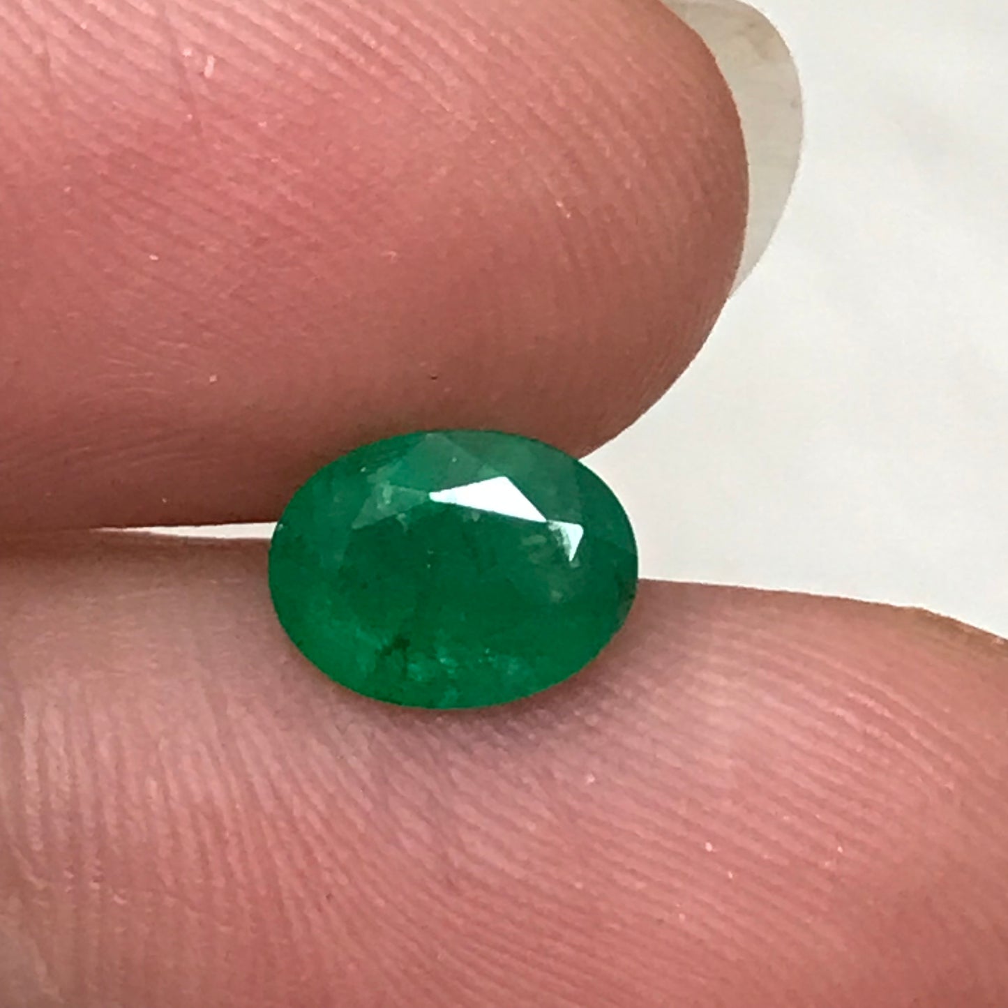 1.20 ct Natural Emerald 8x6mm Oval Cut Faceted Gem Precious Gemstone Loose Recycled Gemstone, Green Emerald