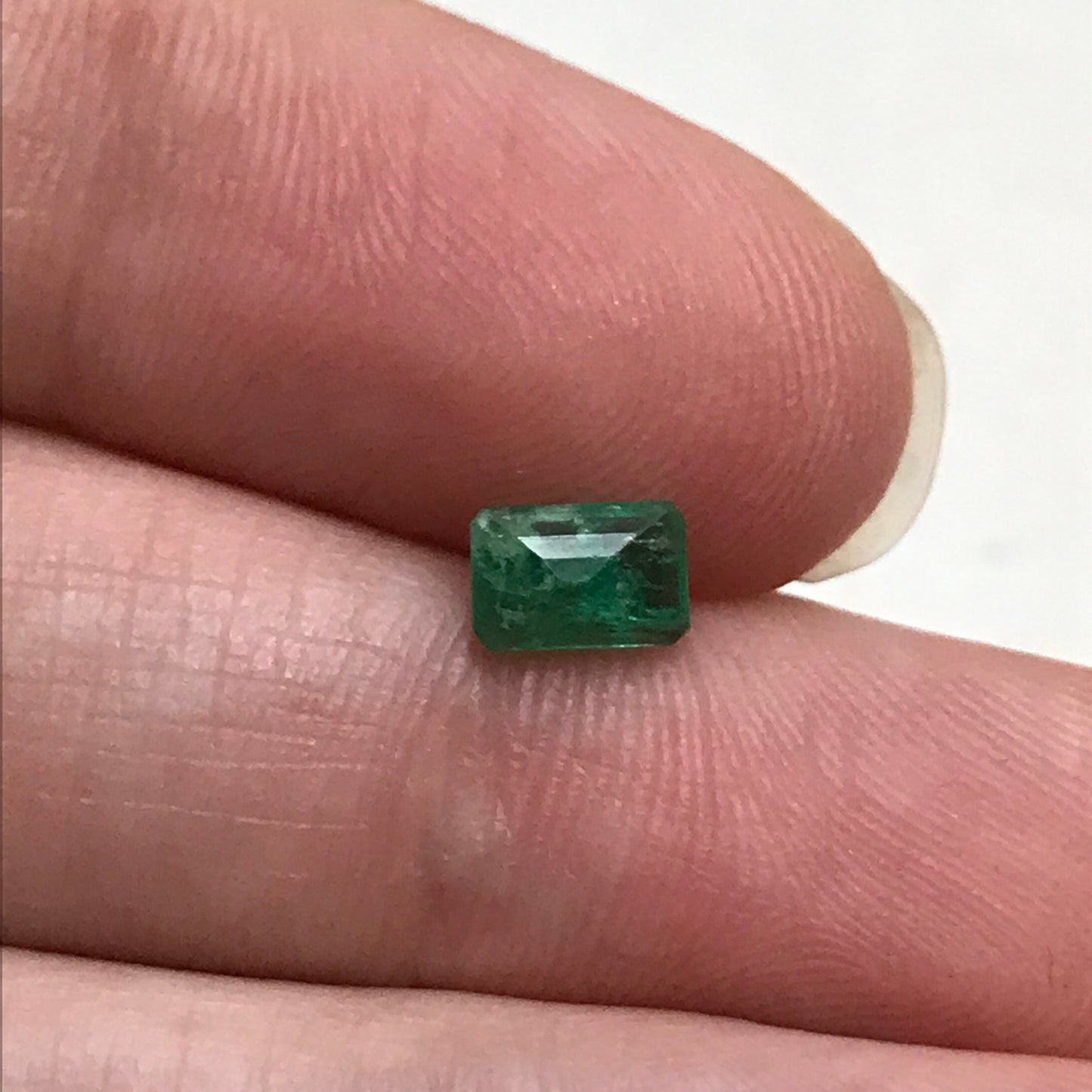 0.55 Carat Natural Emerald 6x4mm Emerald Cut Faceted Loose Gem, Precious Gemstone Treated Emerald, Flowing Gems