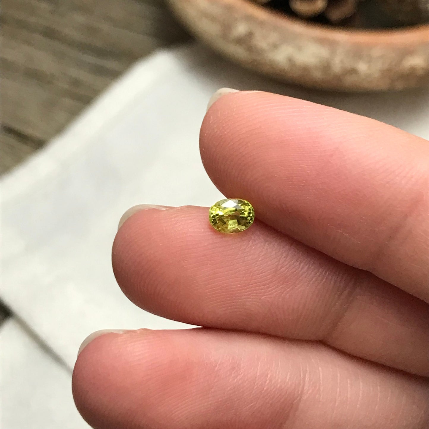 Natural Yellow Sapphire 5x4mm 0.57 Carats Oval Cut Corundum Faceted Loose  Gemstone, Heated Sapphire