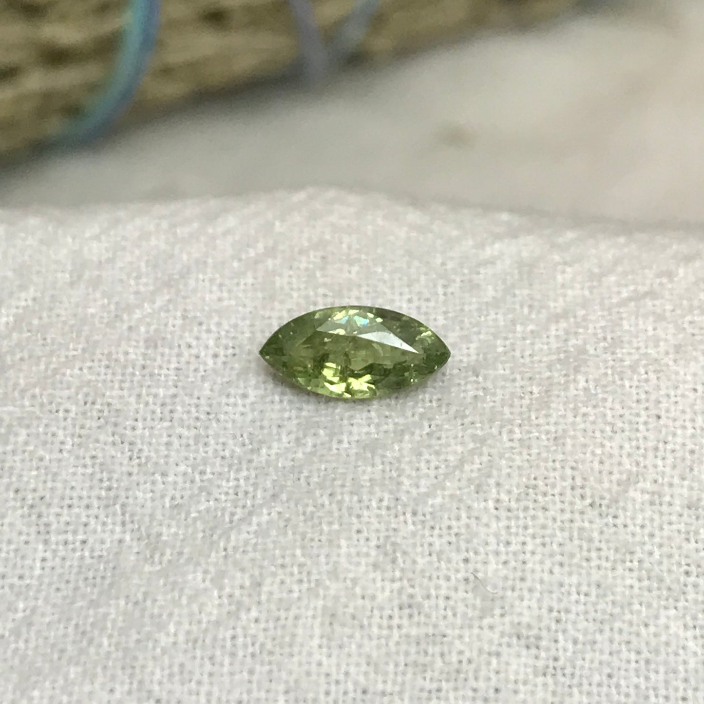 0.66 ct Natural Demantoid Garnet 8x4mm Marquise Cut, Faceted Loose Green Garnet, Andradite Garnet, Loose Gemstone