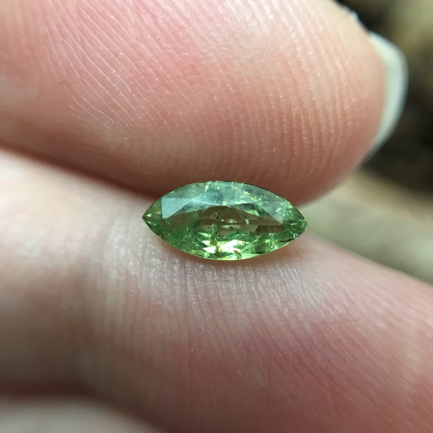 0.66 ct Natural Demantoid Garnet 8x4mm Marquise Cut, Faceted Loose Green Garnet, Andradite Garnet, Loose Gemstone
