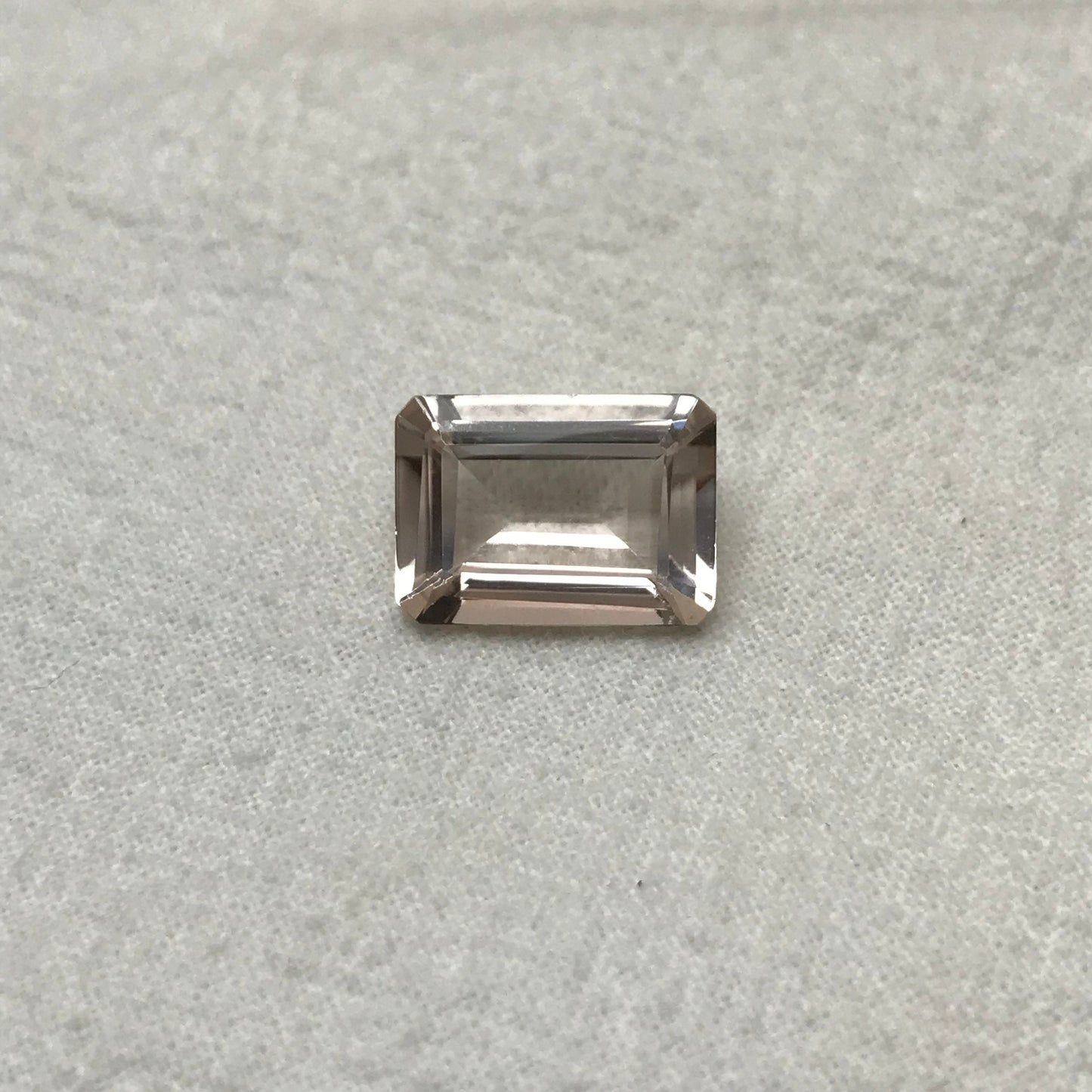 14x10mm Morganite 5.92 Carat Emerald Cut Peachy Pink Loose Gemstone For Engagement Ring