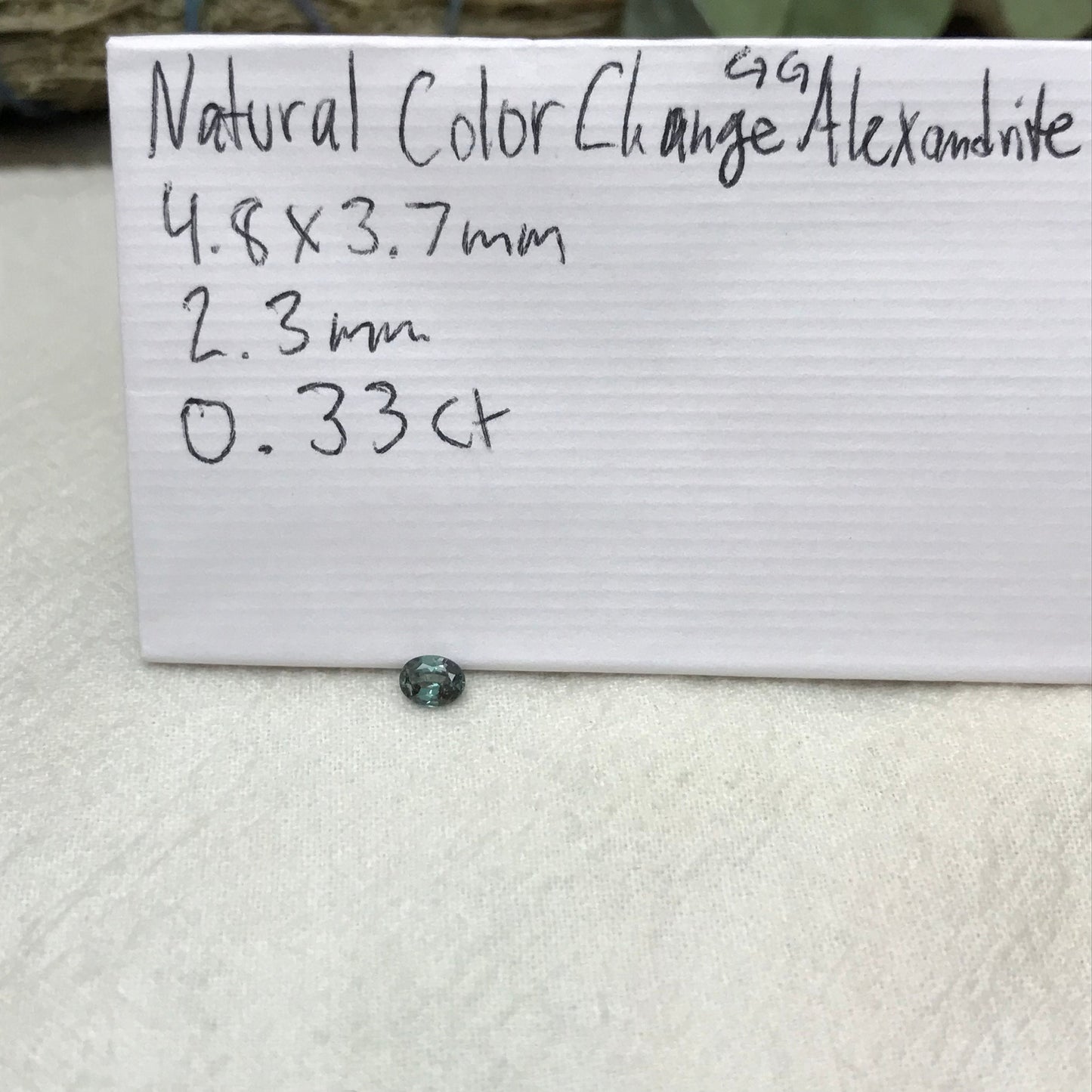 0.33 ct Natural Alexandrite Chrysoberyl 4.8x3.7mm Green Violet Loose Real Gemstone Faceted Gem Rare Carat Color Change Oval