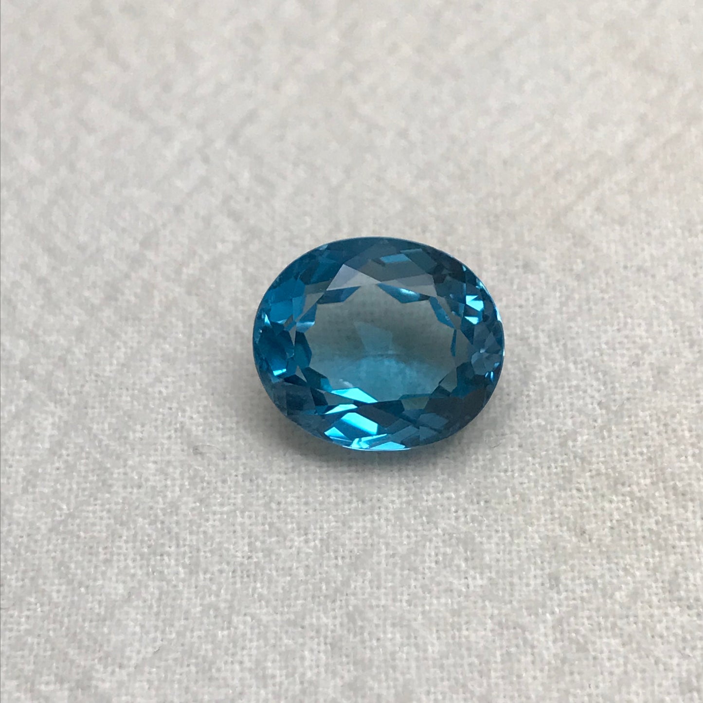 13x11mm Blue Topaz 9.58 carat, Oval Cut Loose Gem, Faceted Baby London Blue, Unmounted December Birthstone, US Seller
