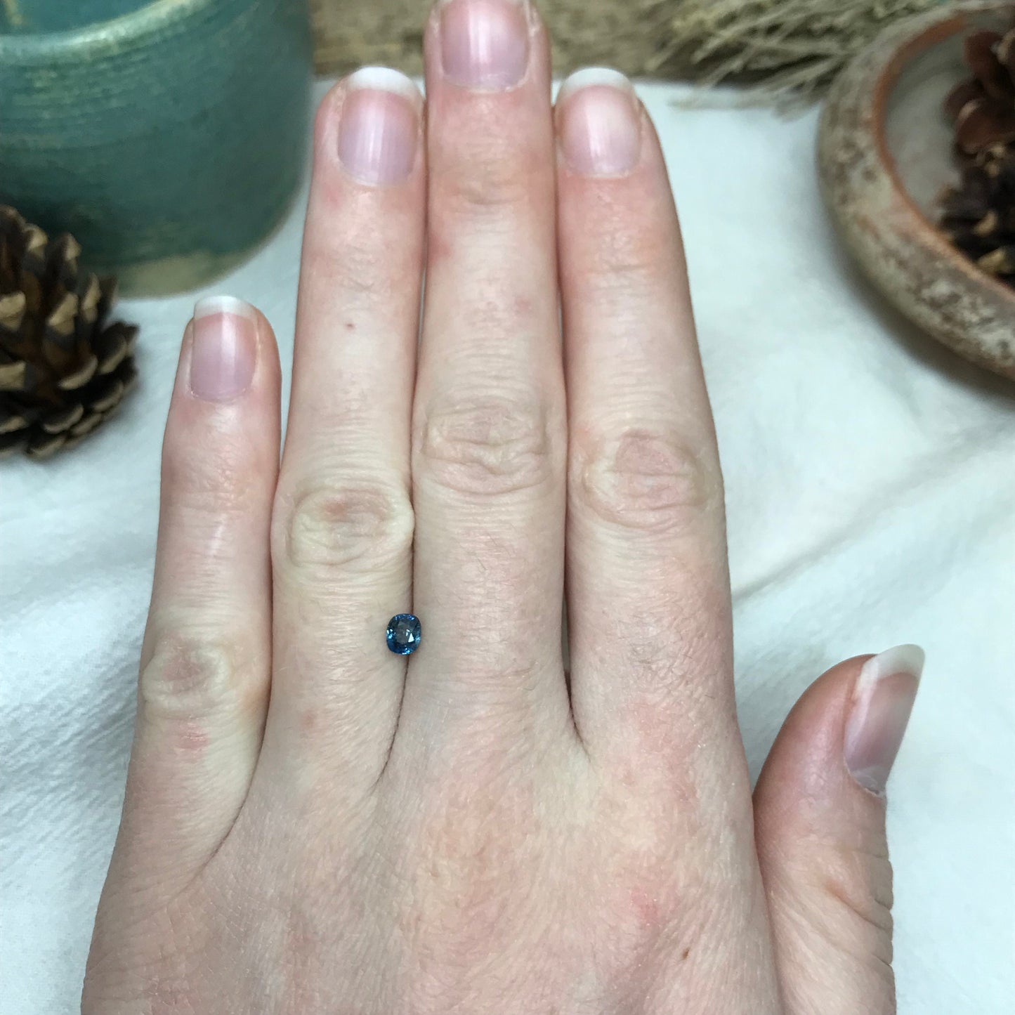 0.40 carat Natural Blue Sapphire 4.4x3.8mm Cushion Cut, Heated, Faceted Loose Gemstone Unmounted Gem, 4.5x4mm