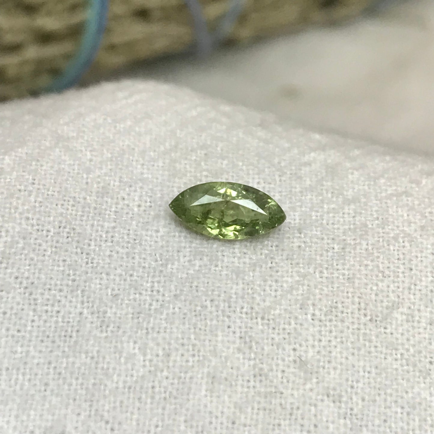 0.66 ct Natural Demantoid Garnet 8x4mm Marquise Cut, Faceted Loose Green Garnet, Andradite Garnet, Loose Gemstone