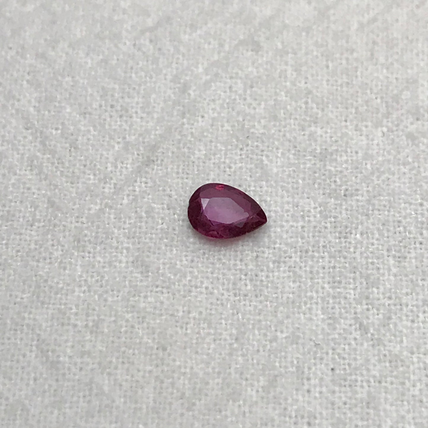 0.38 ct Natural Ruby 5.5x4mm Pear Cut, Loose Imperfect Gemstone, Faceted Gem, Red Beautiful July Birthstone, Genuine Earth Mined