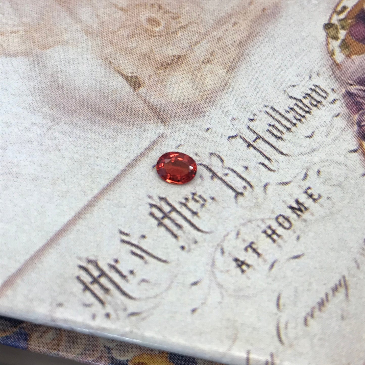 Natural Reddish Orange Sapphire 5x4mm 0.38 Carat Oval Cut Faceted Gem Loose Unmounted Gemstone Earth Mined Beryllium Treated