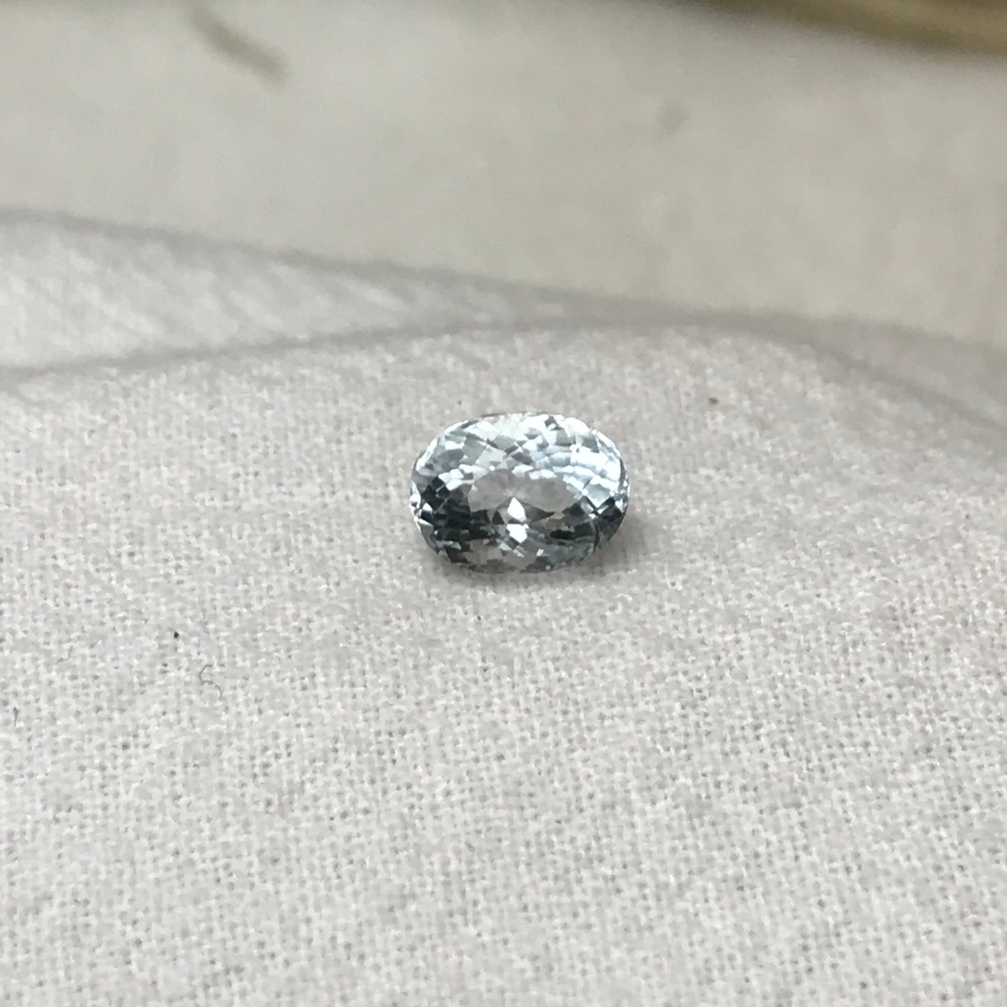 Light Blue Aquamarine 1.22 carat 7.5x5.5mm Oval Cut Natural Light Aquamarine, Faceted Loose Wholesale Gemstone for Jewelry