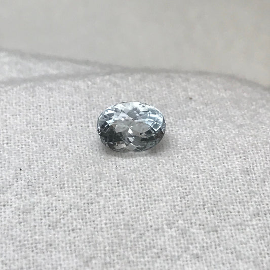Light Blue Aquamarine 1.22 carat 7.5x5.5mm Oval Cut Natural Light Aquamarine, Faceted Loose Wholesale Gemstone for Jewelry