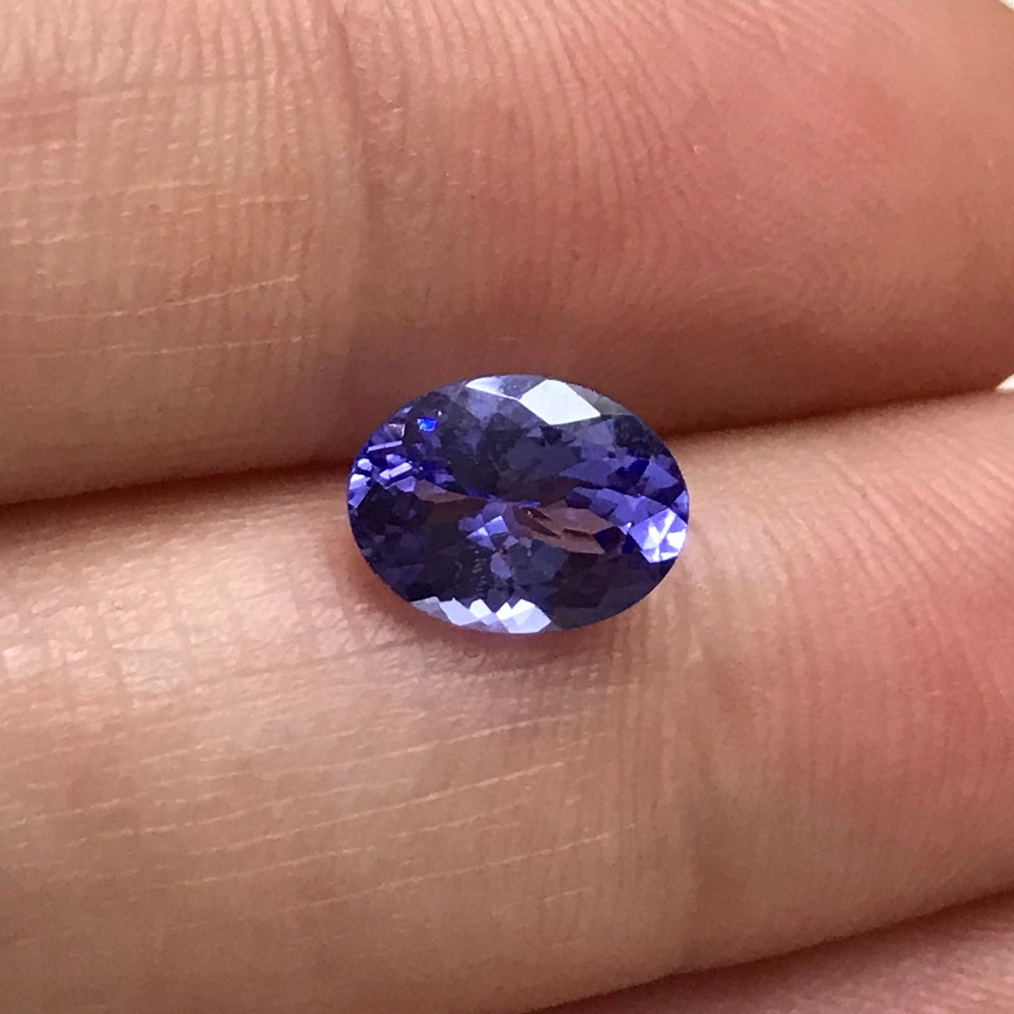 1.55 ct Natural Tanzanite 8.5x6.5mm Oval Bluish Violet Genuine Gemstone Loose Gem or faceted stone  Bluish Purple