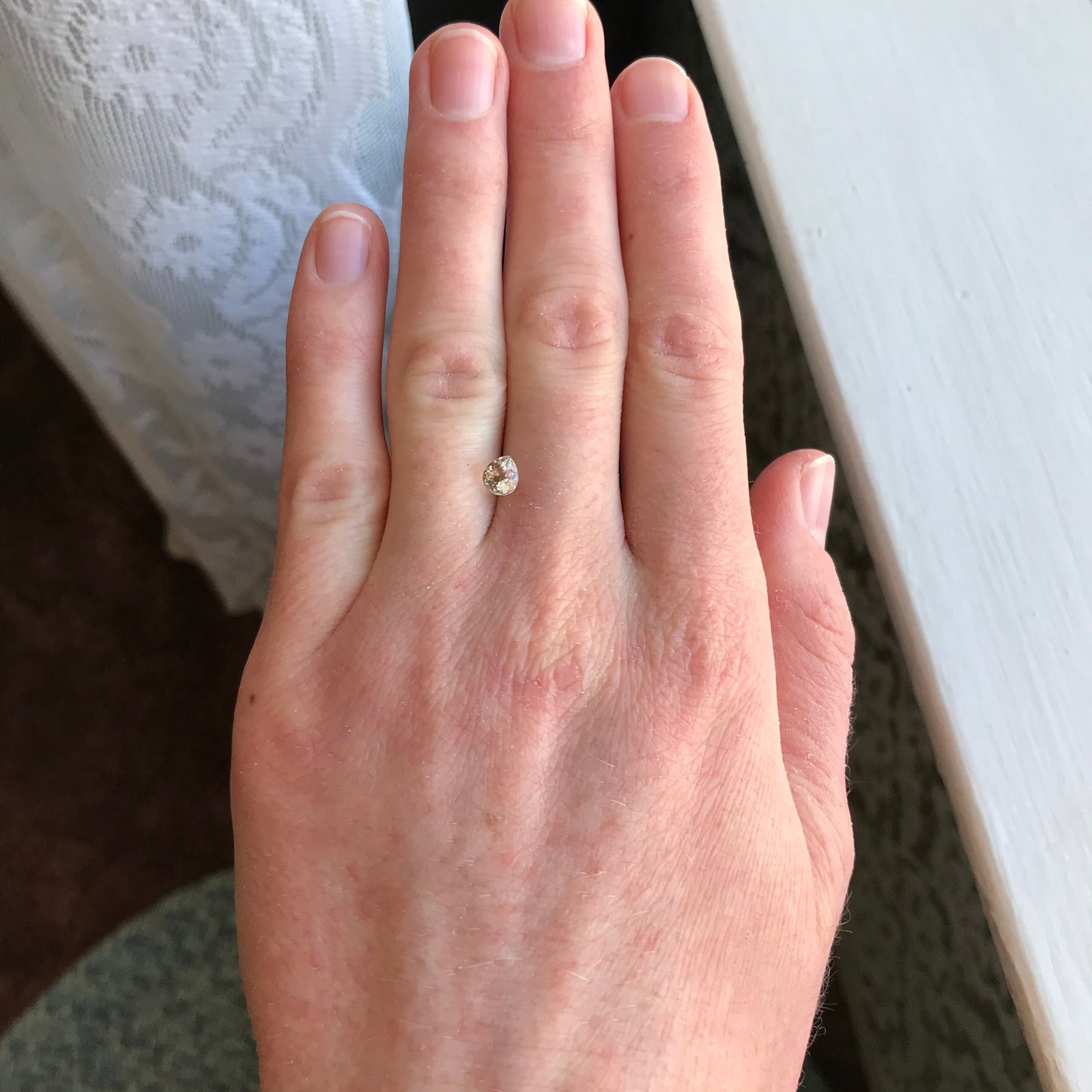 0.73 ct Natural Pink Tourmaline 5.3x4.7mm Faceted Loose Unmounted Gemstone Pear Cut Very Light Pink