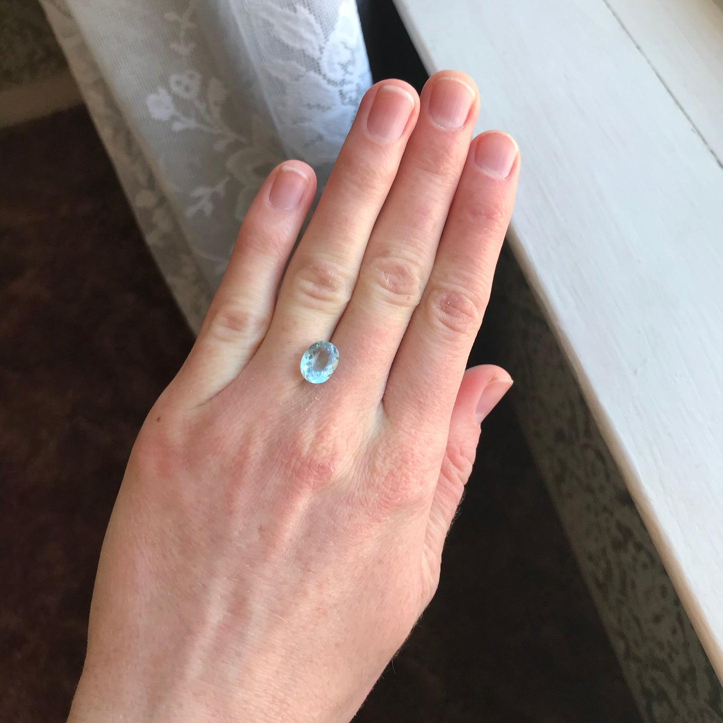 10x8mm Natural Greenish Blue Aquamarine 2.69 carats Light Blue Oval Cut Loose Gem Faceted Gemstone Beryl March Birthstone