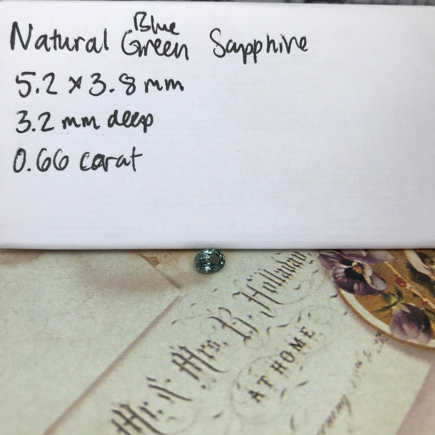 Natural Greenish Blue Sapphire 5x4mm Oval Cut Corundum 0.66 carat Faceted Loose Unmounted Gem Gemstone Earth Mined Genuine Blue Green