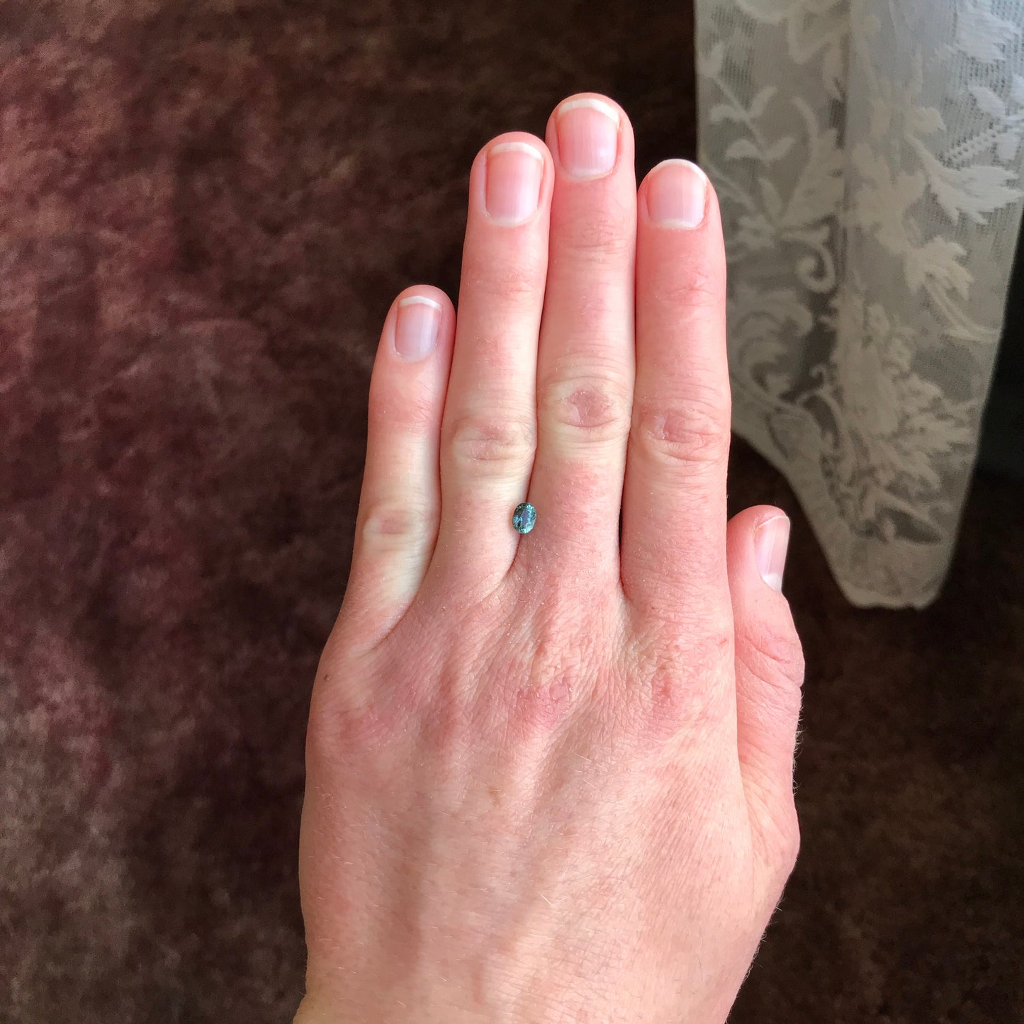 Natural Greenish Blue Sapphire 5x4mm Oval Cut Corundum 0.66 carat Faceted Loose Unmounted Gem Gemstone Earth Mined Genuine Blue Green