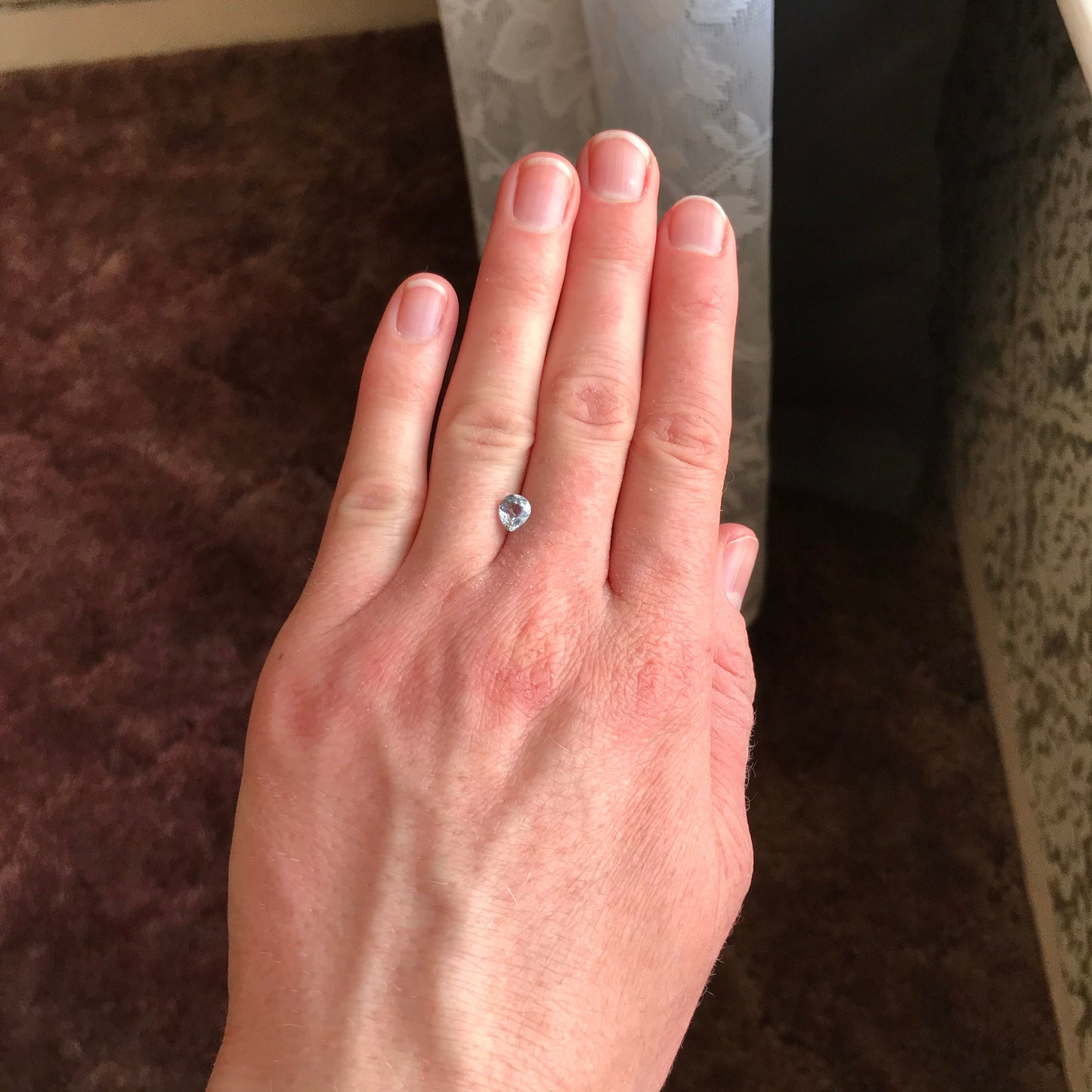 Natural Light Violet Blue Sapphire 0.88 carat 6 x 5.2 mm Pear Cut, Faceted Loose Gemstone Light Purple Blue Unmounted Gem 6 x 5mm