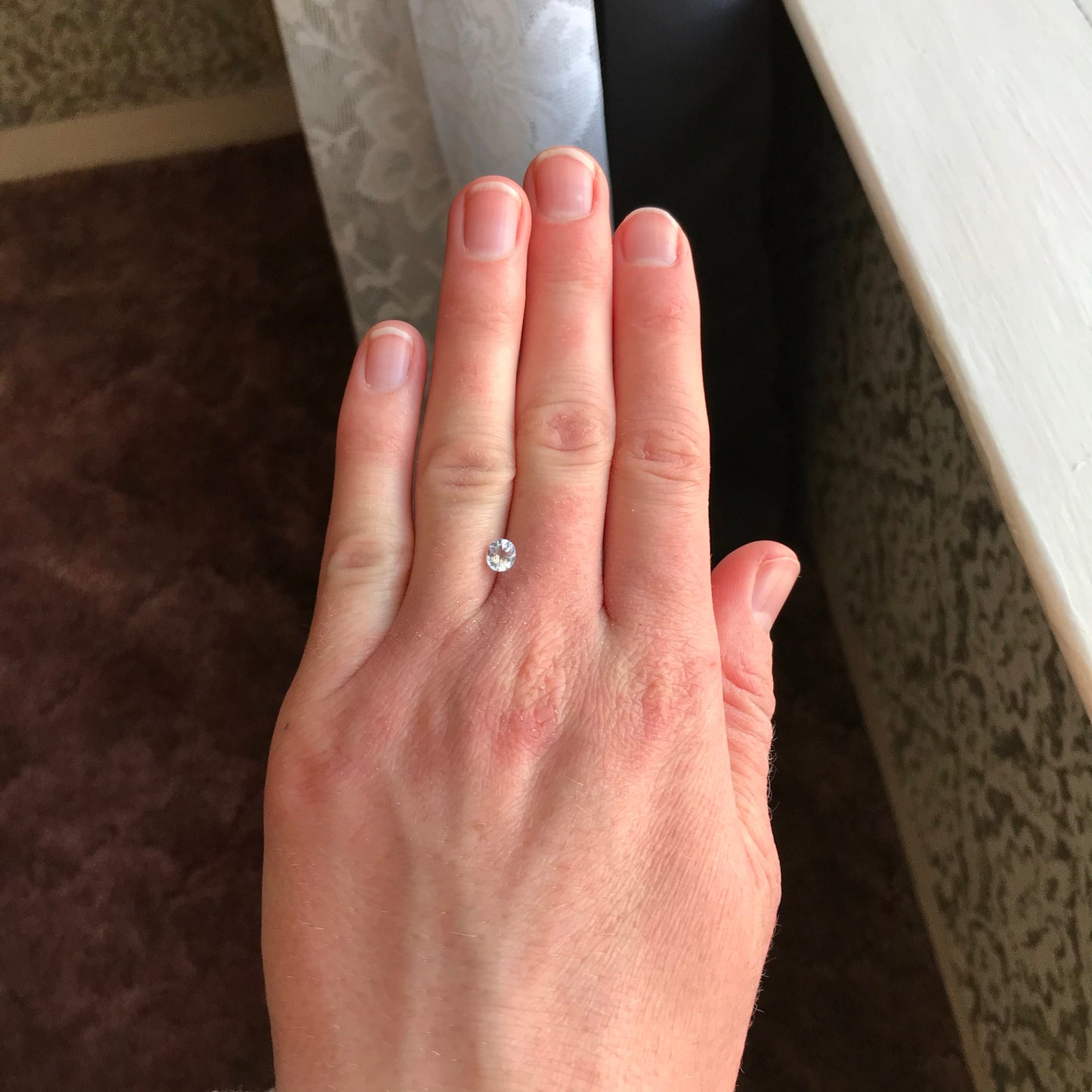 Natural Sapphire 0.70 carat 5.5x4.5 mm Oval Cut, Faceted Loose Gemstone Very Light Blue Almost Clear Unmounted Gem