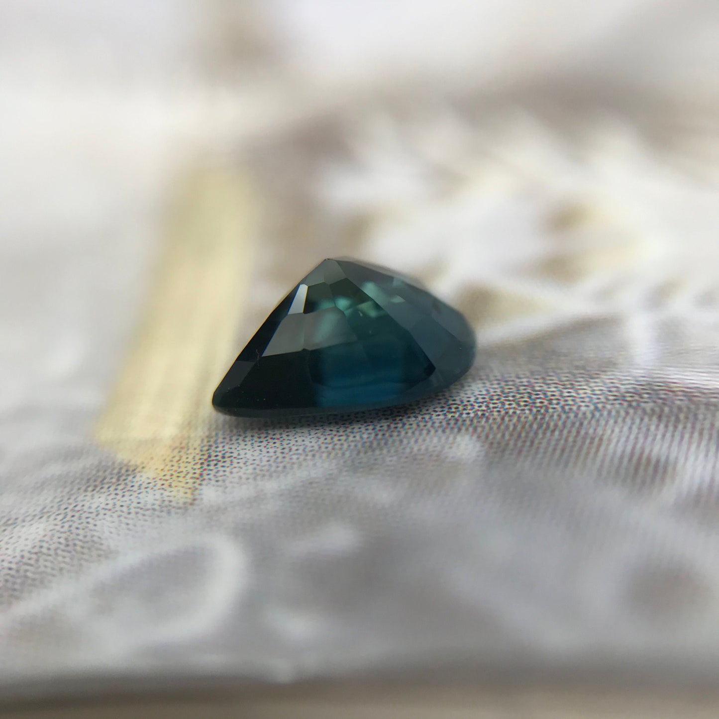 Natural Deep Blue Sapphire 6.6x5.7mm Pear Cut 0.88 carat Corundum Faceted Loose Unmounted Gemstone Earth Mined Genuine Stone